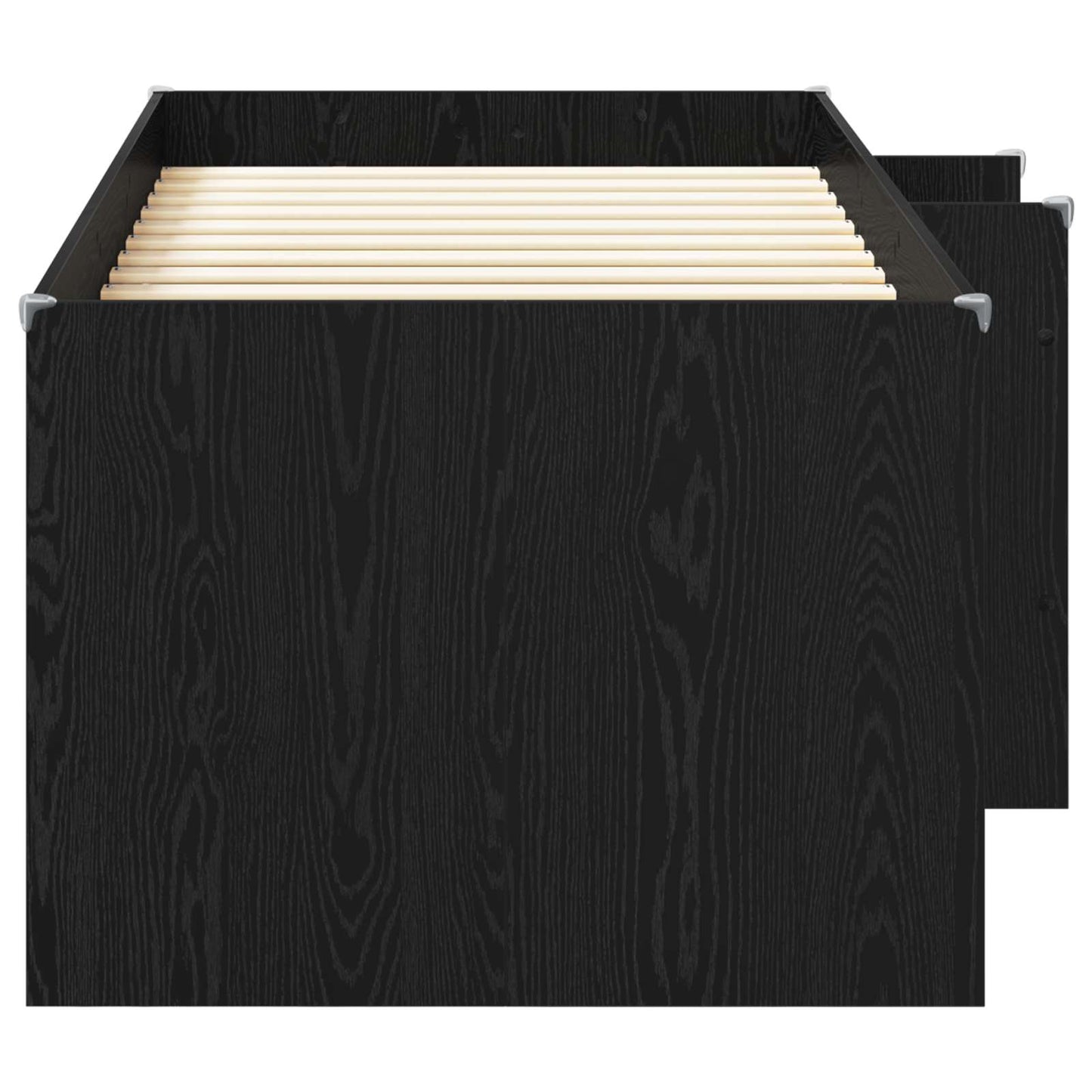 Kids'High Bed Frame 2 pcs Black Oak 203 x 101.1 x 68.5 cm