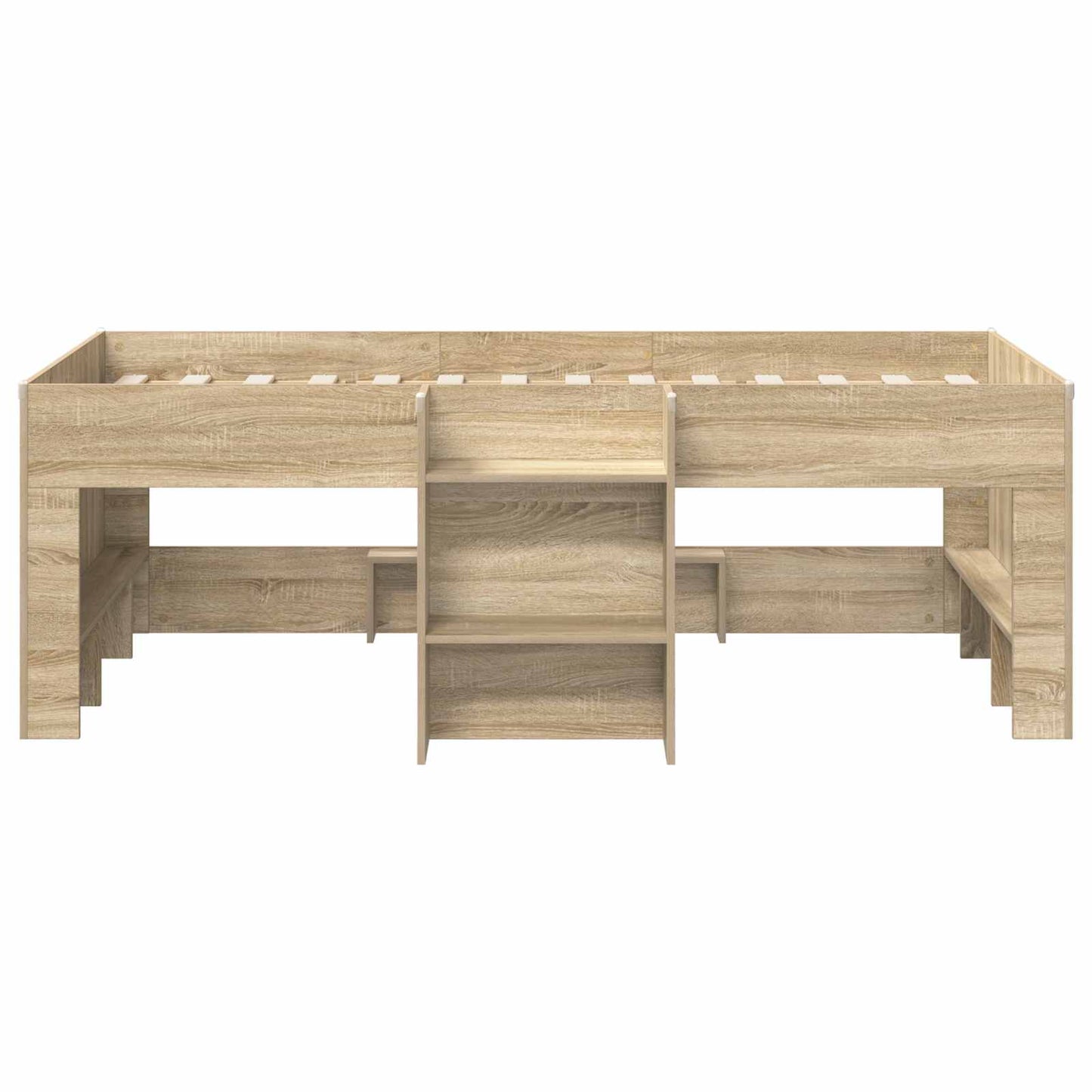 Kids'High Bed Frame 2 pcs Sonoma Oak 90 x 200 cm