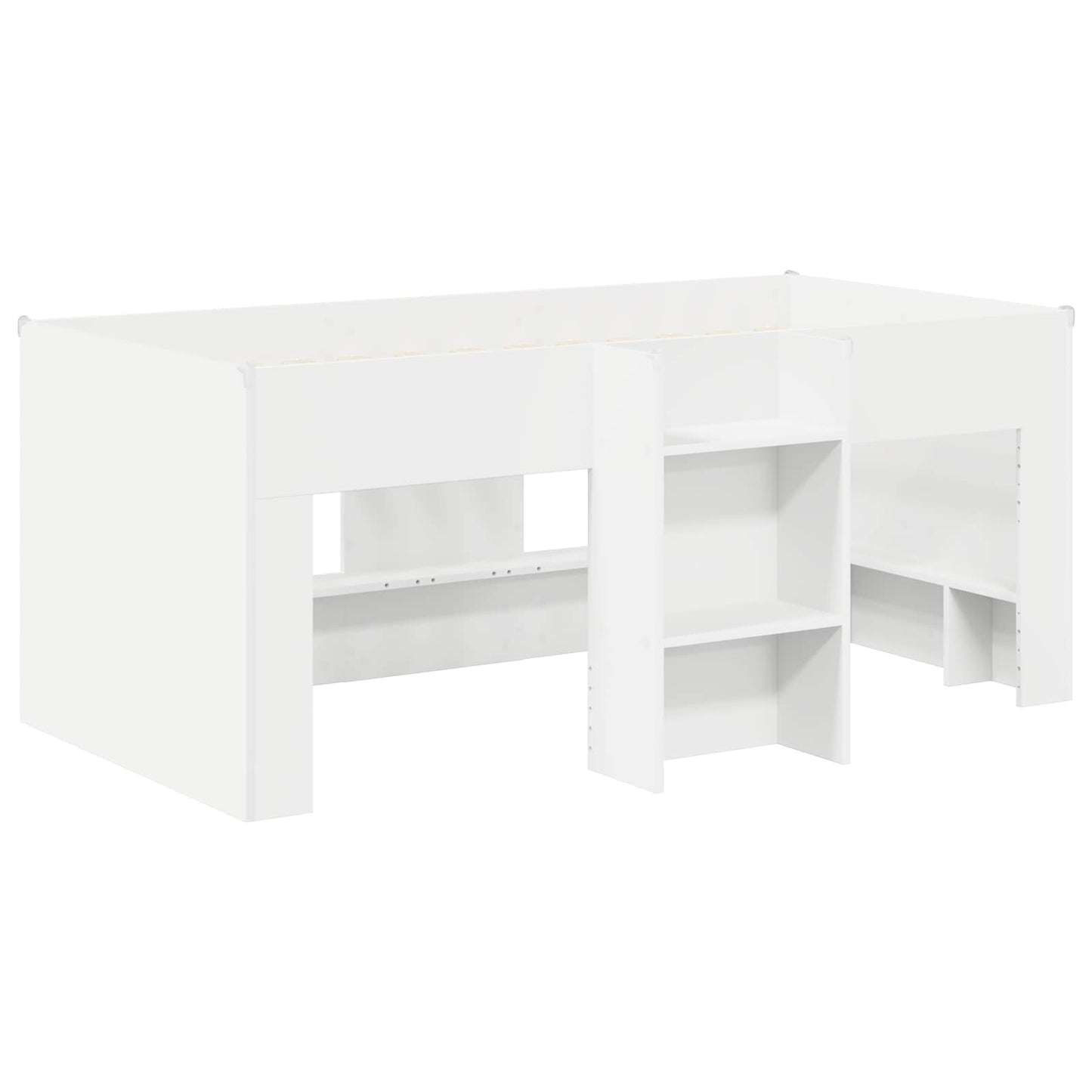 Kids'High Bed Frame 2 pcs White 163 x 101.1 x 68.5 cm