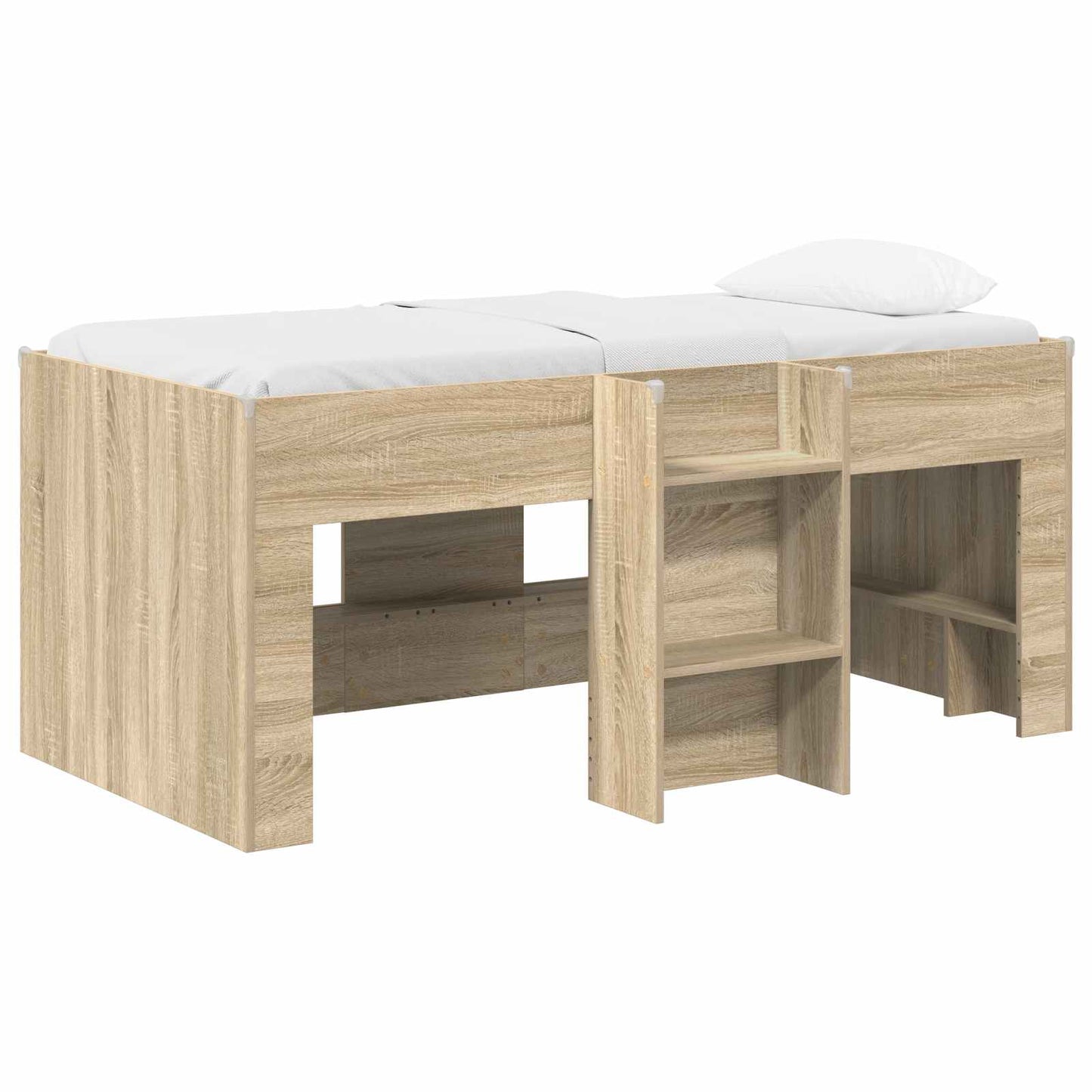 Kids'High Bed Frame 2 pcs Sonoma 163 x 101.1 x 68.5 cm