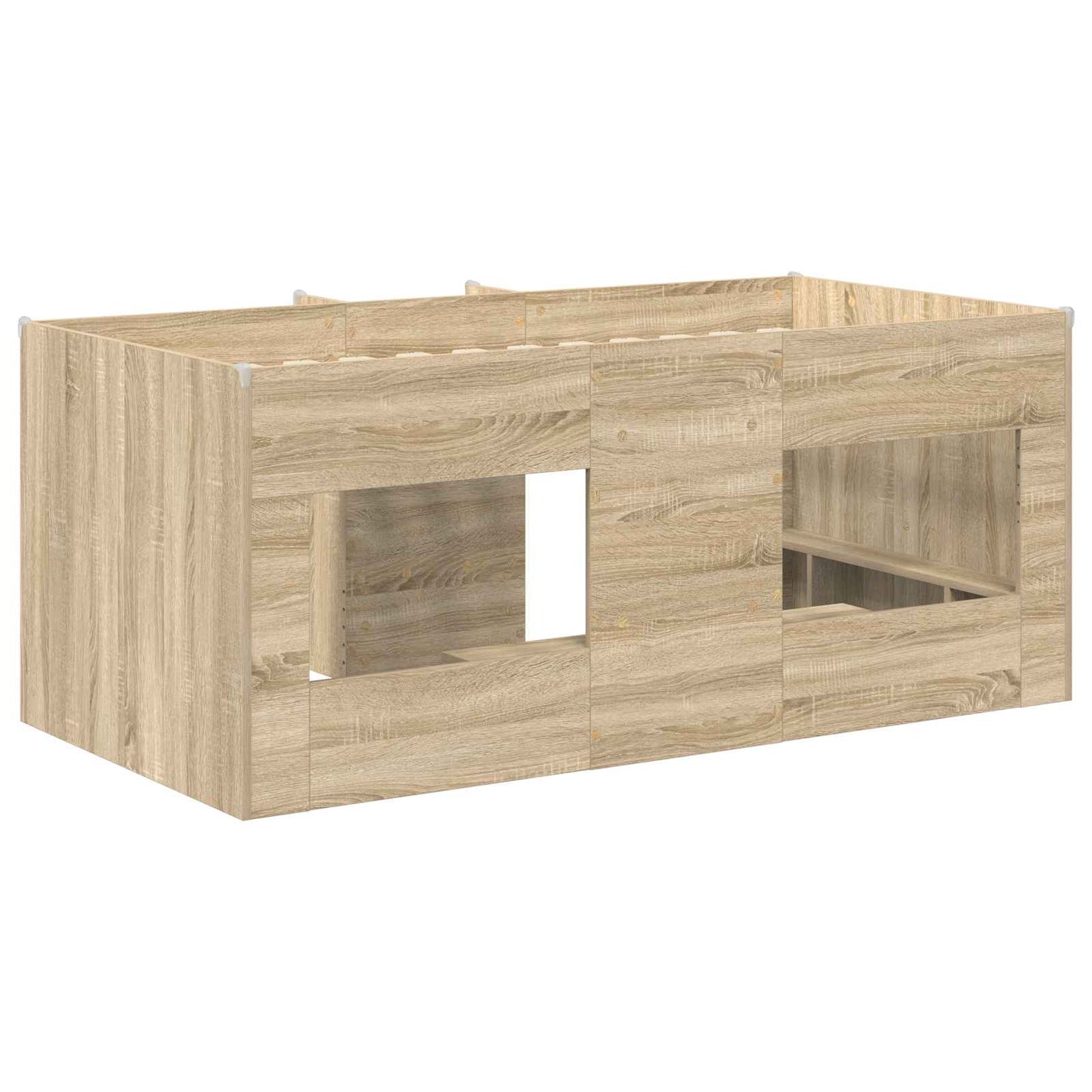 Kids'High Bed Frame 2 pcs Sonoma 163 x 101.1 x 68.5 cm