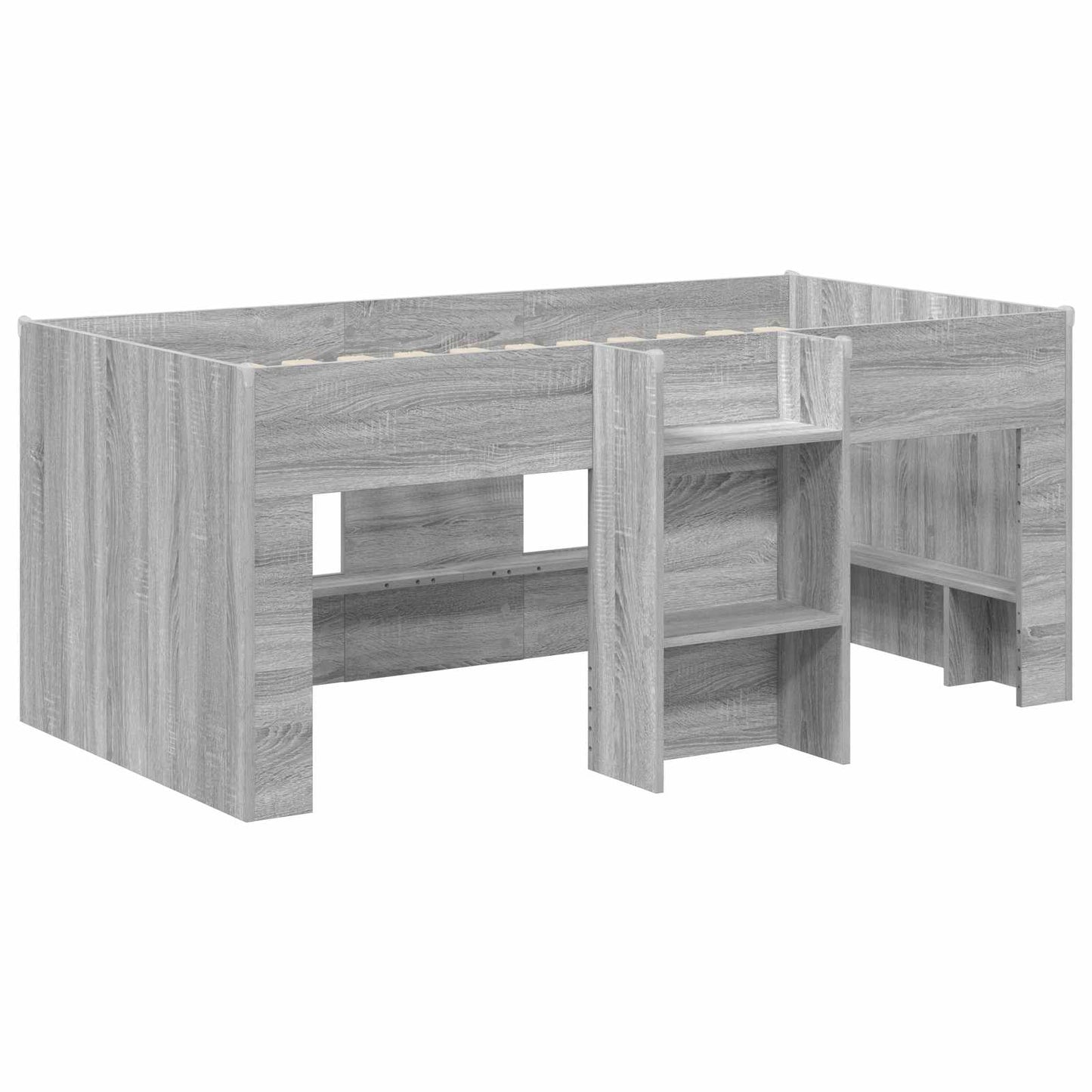 Kids'High Bed Frame 2 pcs Grey Sonoma 163 x 101.1 x 68.5 cm