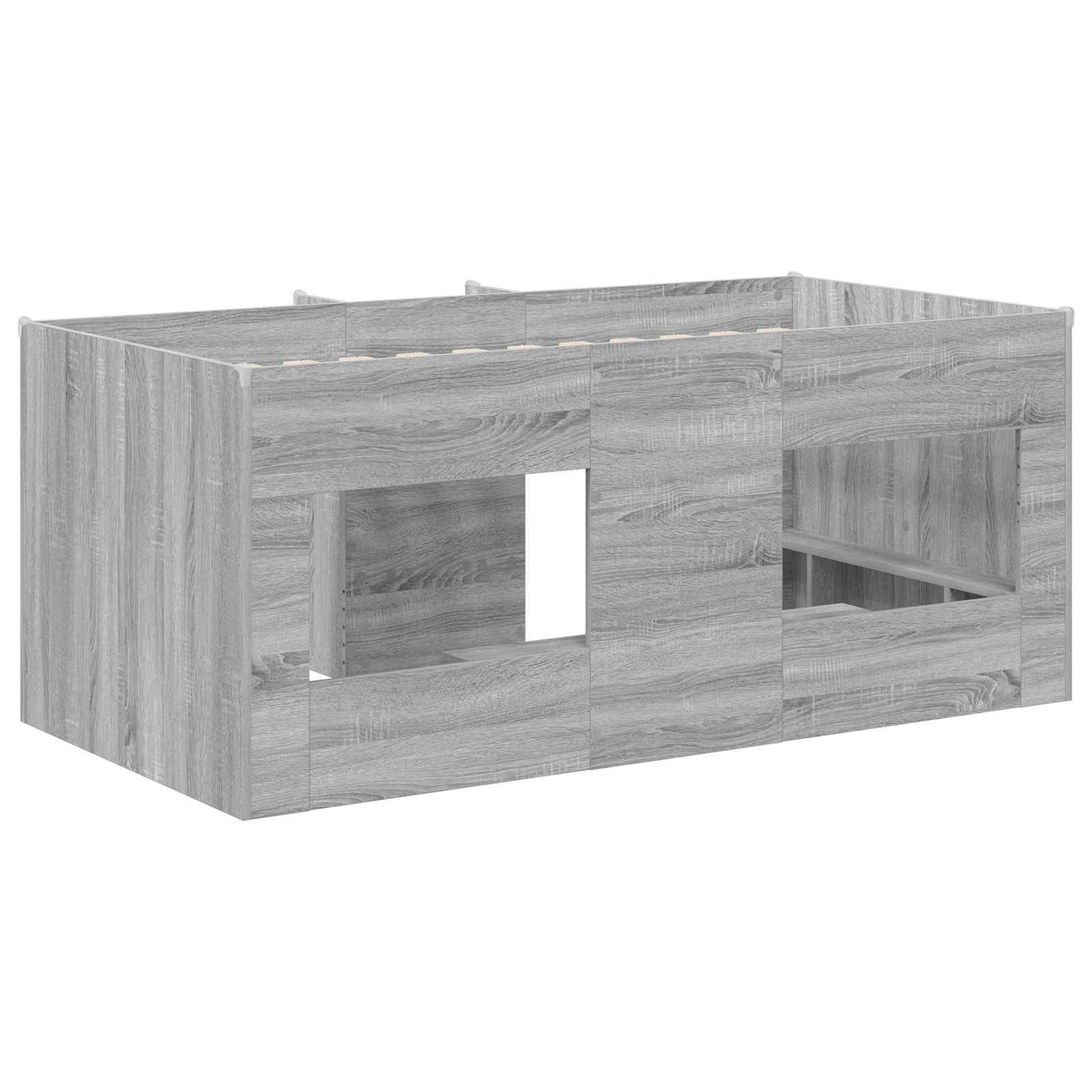 Kids'High Bed Frame 2 pcs Grey Sonoma 163 x 101.1 x 68.5 cm