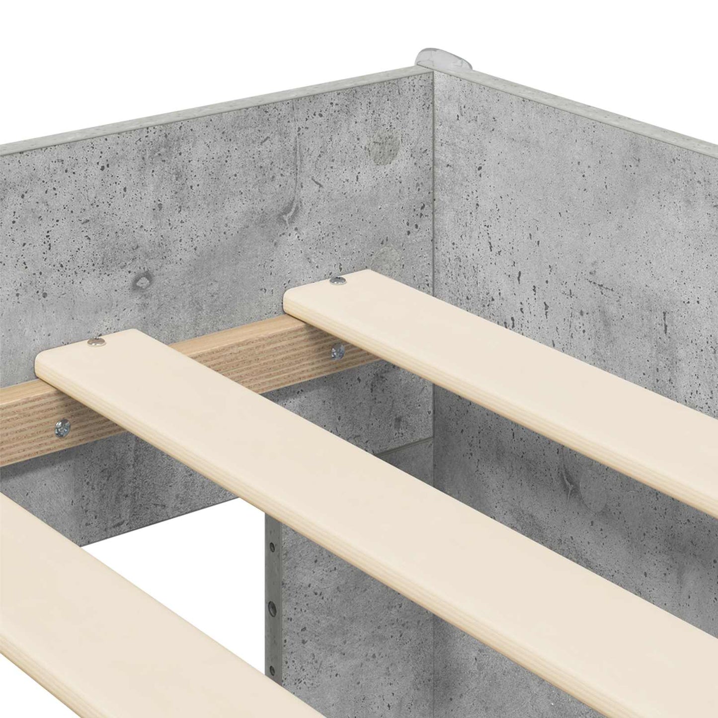 Kids'High Bed Frame 2 pcs Concrete Grey 90 x 190 cm