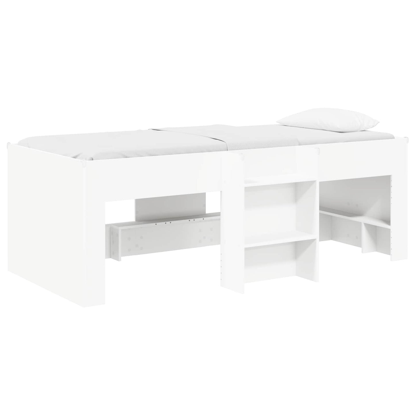 Kids'High Bed Frame 2 pcs White 193 x 96.1 x 68.5 cm