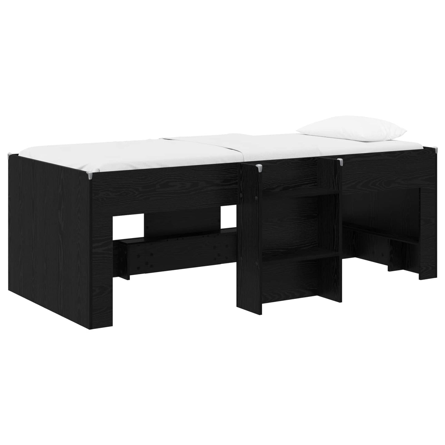 Kids'High Bed Frame 2 pcs Black Oak 193 x 96.1 x 68.5 cm