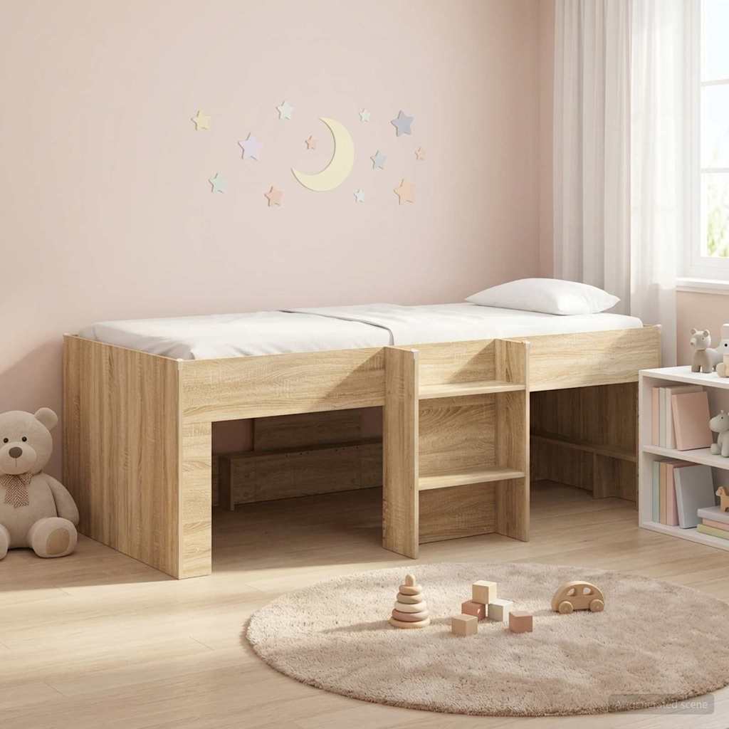Kids'High Bed Frame 2 pcs Sonoma 193 x 96.1 x 68.5 cm