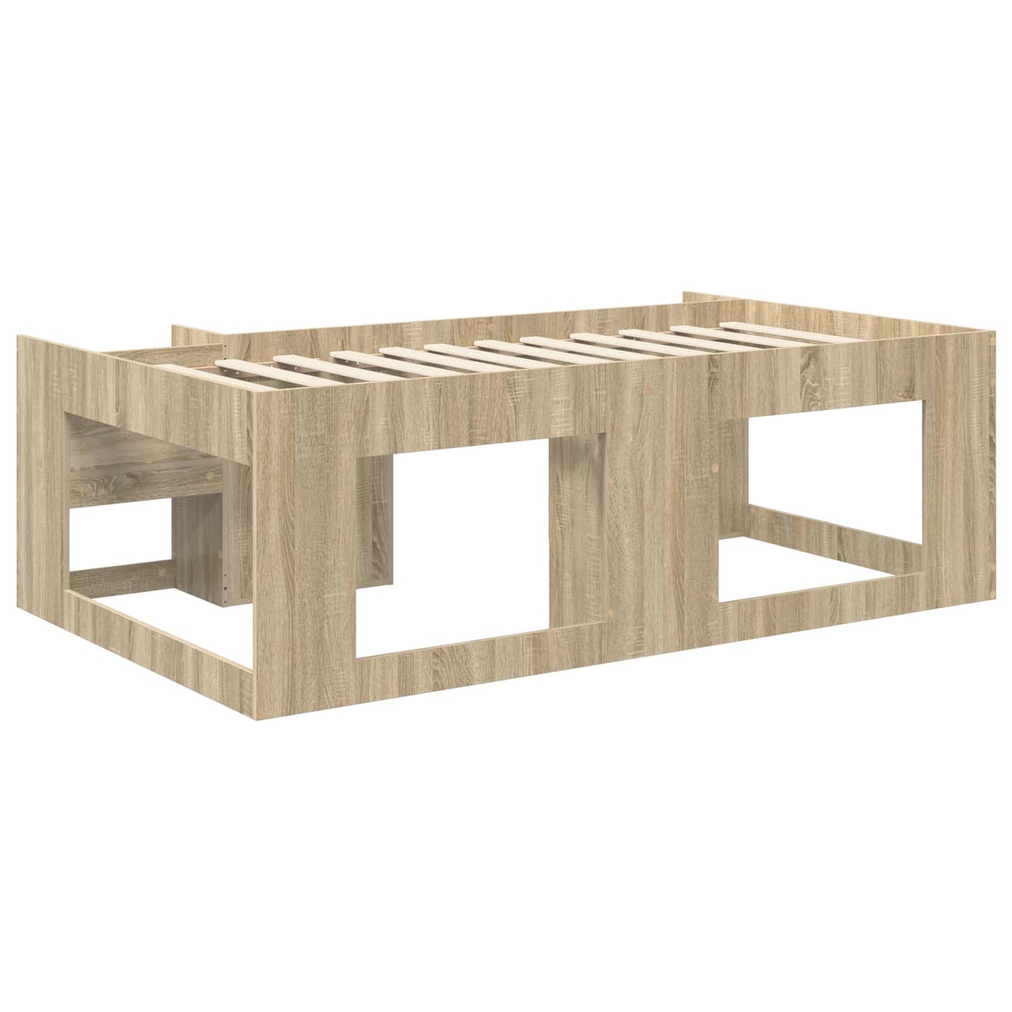 Kids'Bed Frame with Storage Sonoma Oak 98.5 x 200 cm