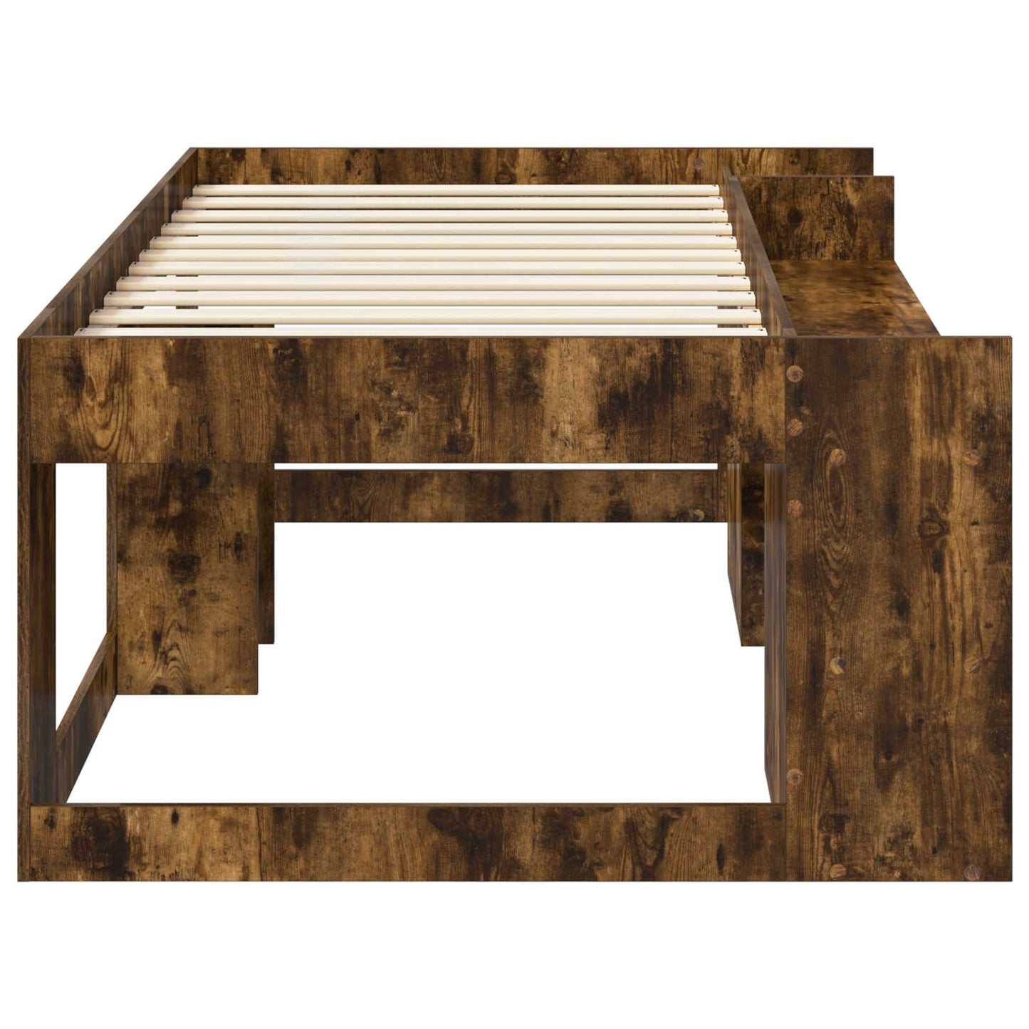 Kids'Bed Frame with Storage Smoked Oak 98.5 x 200 cm