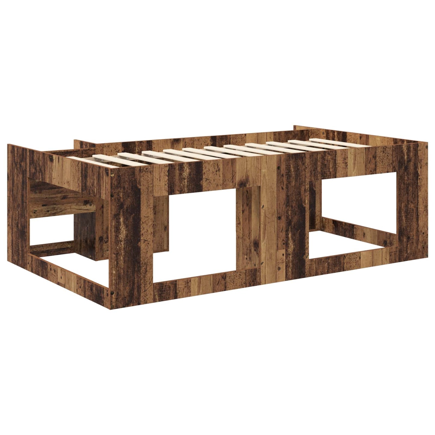 Kids'Bed Frame with Storage Old wood 98.5 x 200 cm