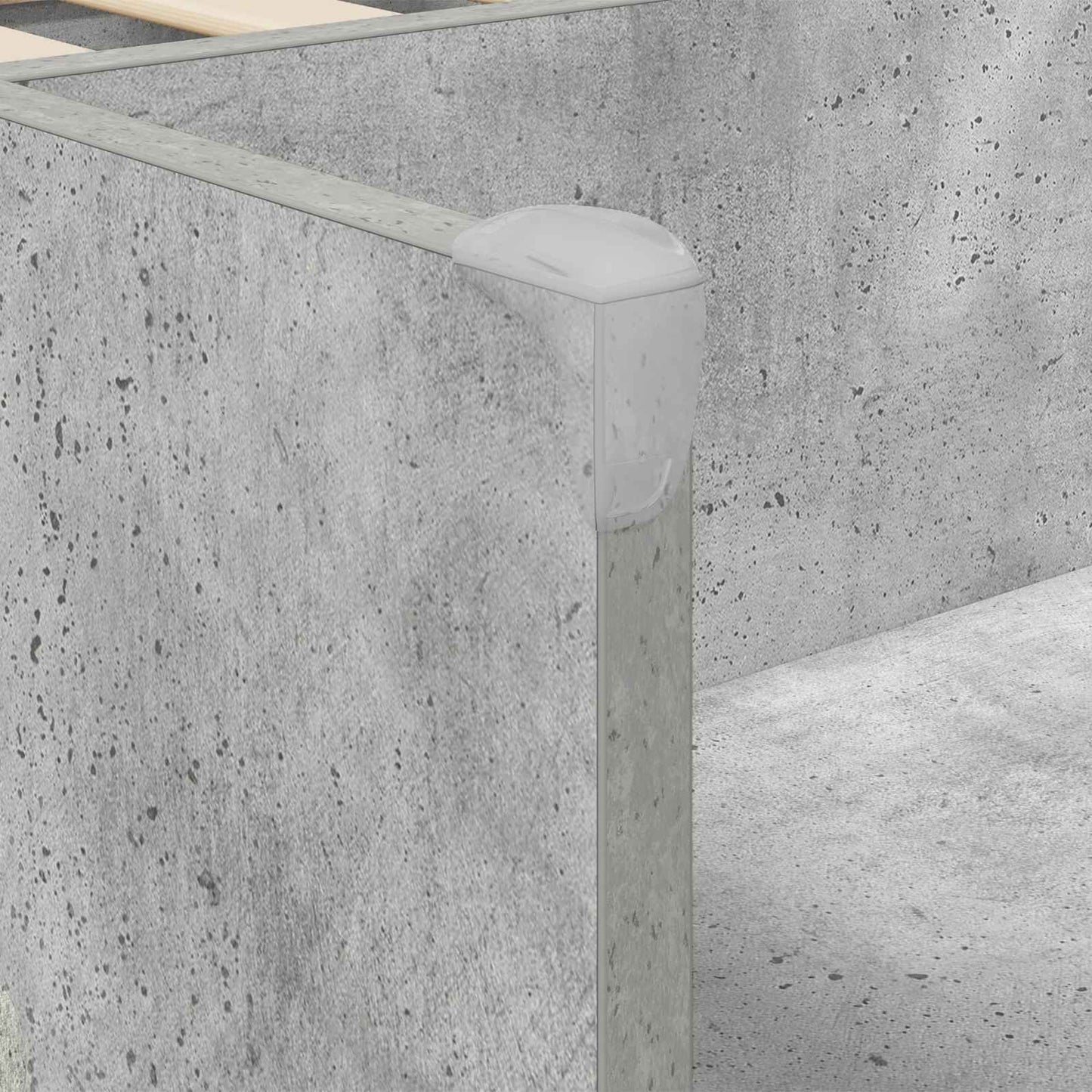 Kids'Bed Frame with Storage Concrete Grey 90 x 190 cm