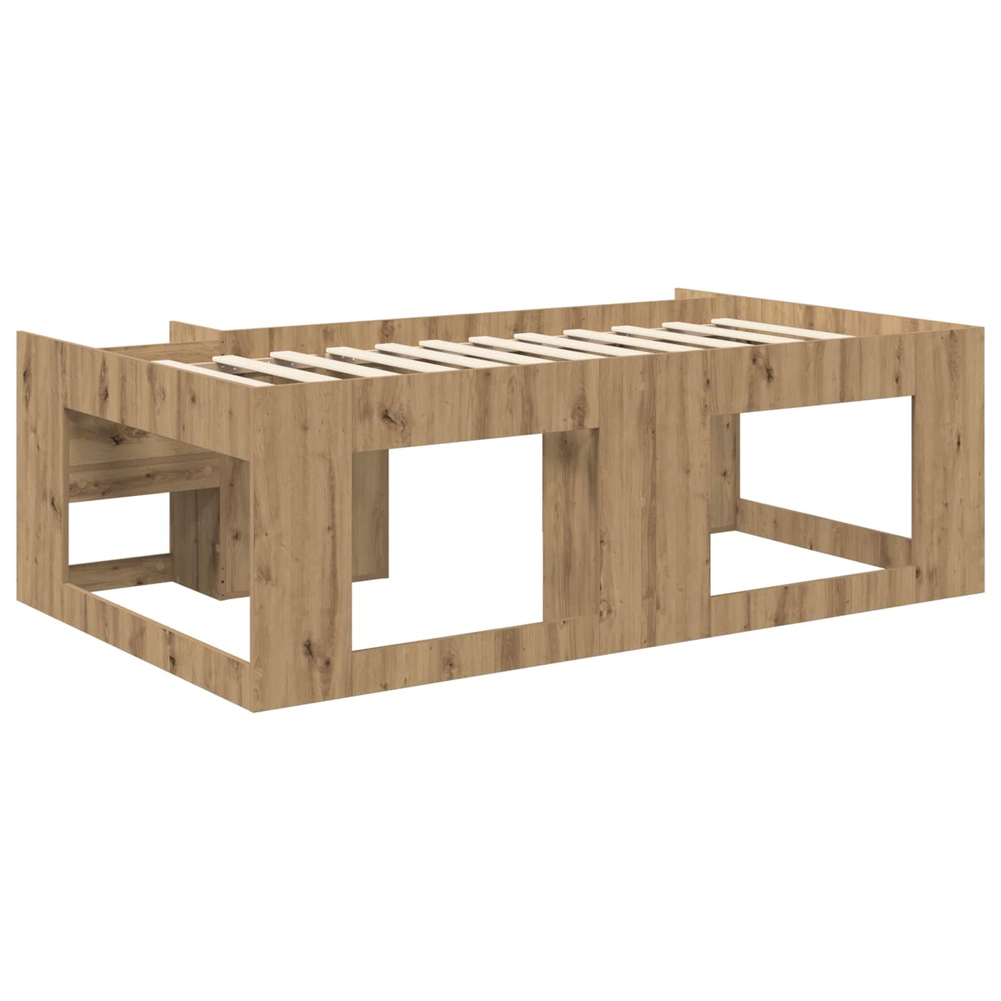 Kids'Bed Frame with Storage Artisan Oak 90 x 190 cm