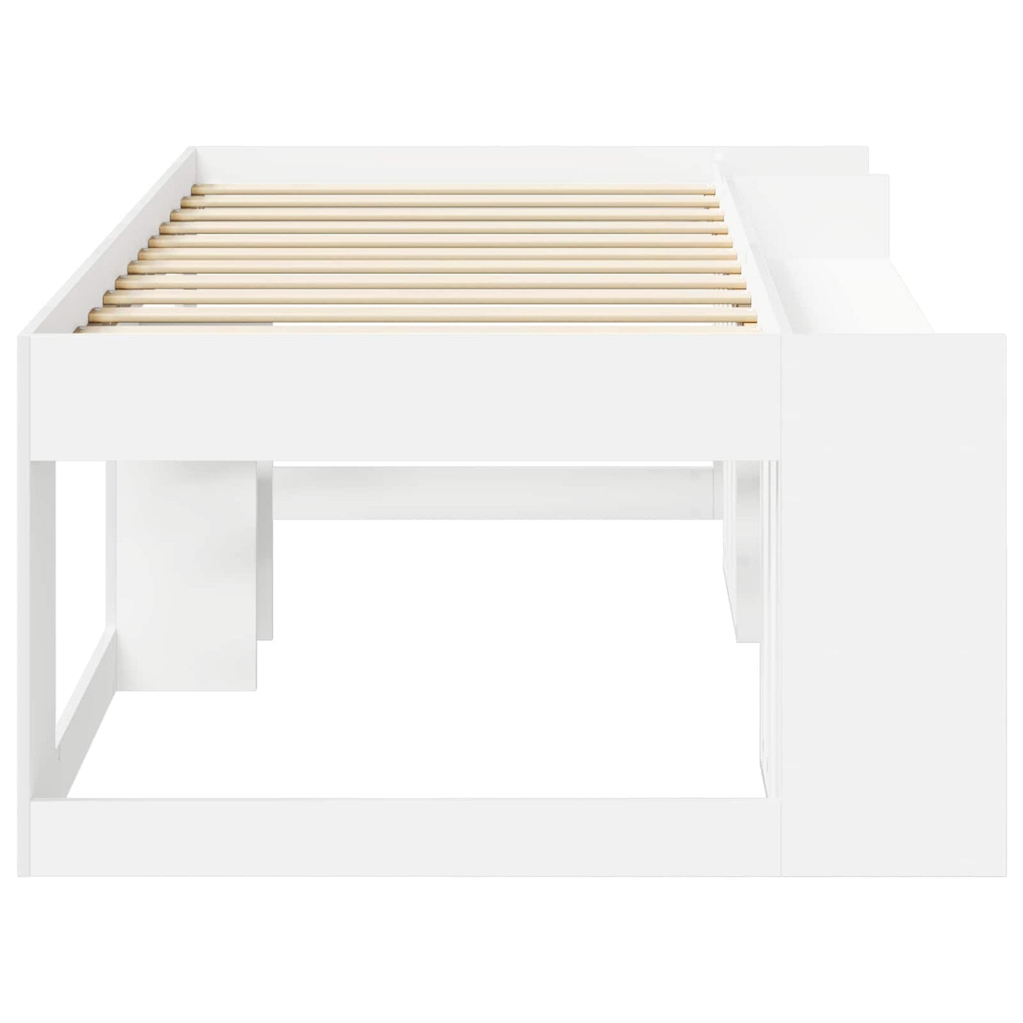 Kids'Bed Frame with Storage White 75 x 190 cm Engineered Wood