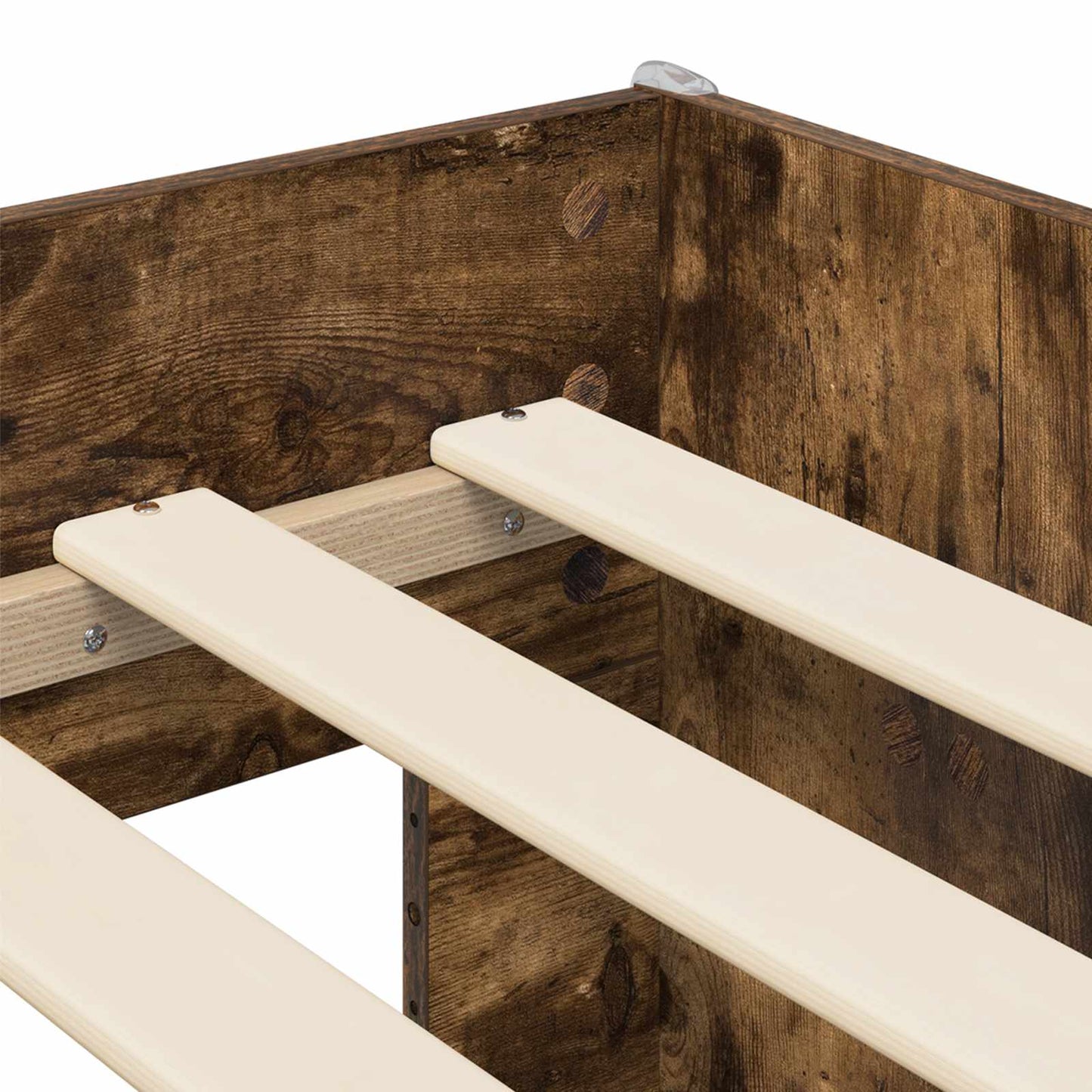 Kids'High Bed Frame with Desk Old wood 80 x 200 cm