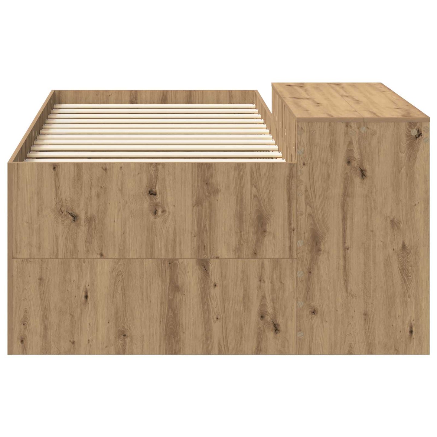 Kids'High Bed Frame with Desk Artisan Oak 80 x 200 cm