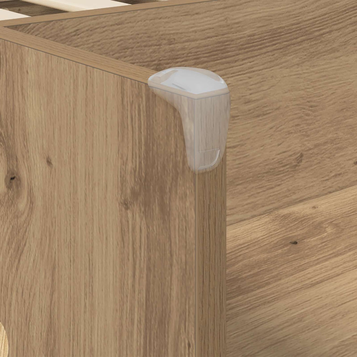 Kids'High Bed Frame with Desk Artisan Oak Engineered Wood