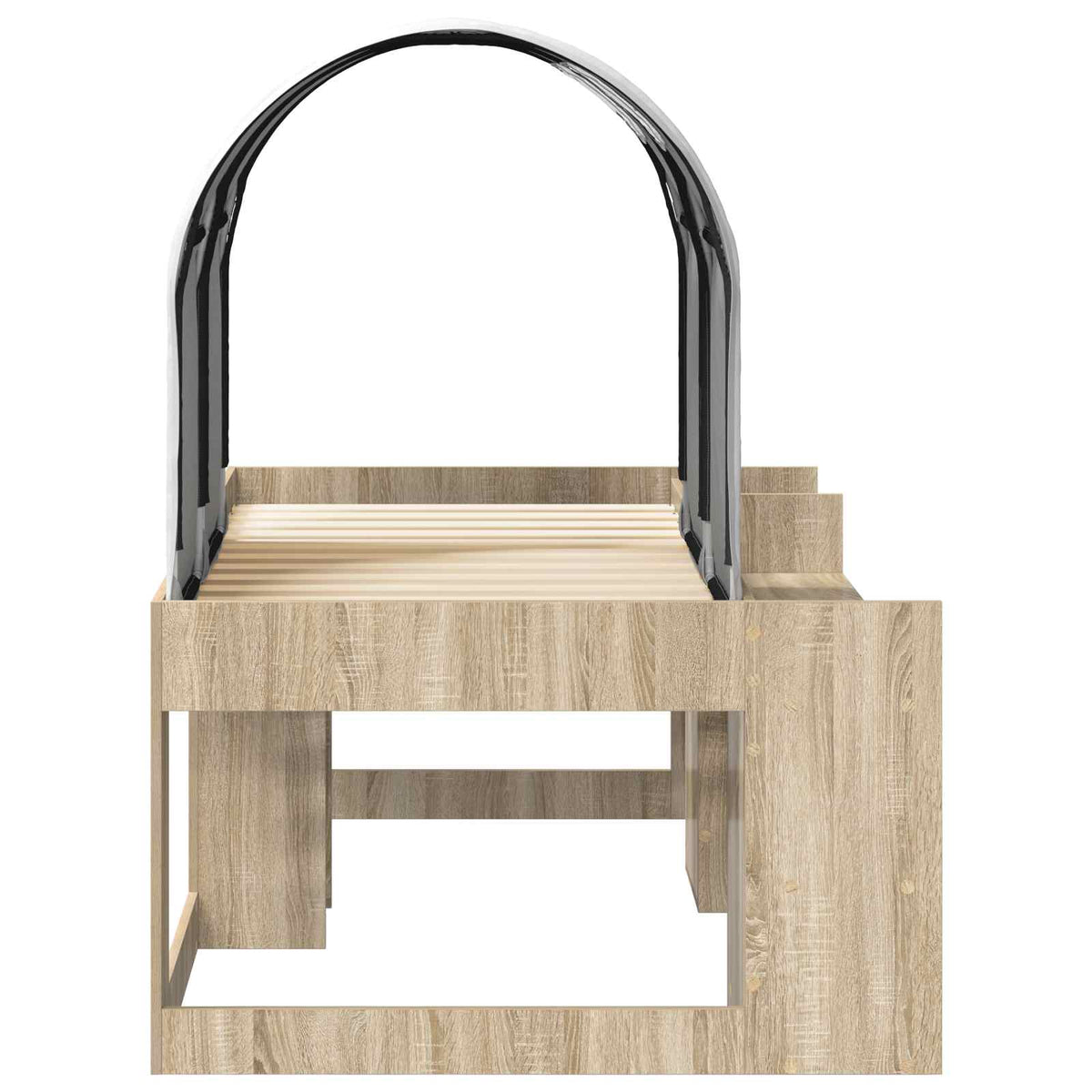 Bed with Tunnel 3 pcs Sonoma Oak and White Engineered Wood