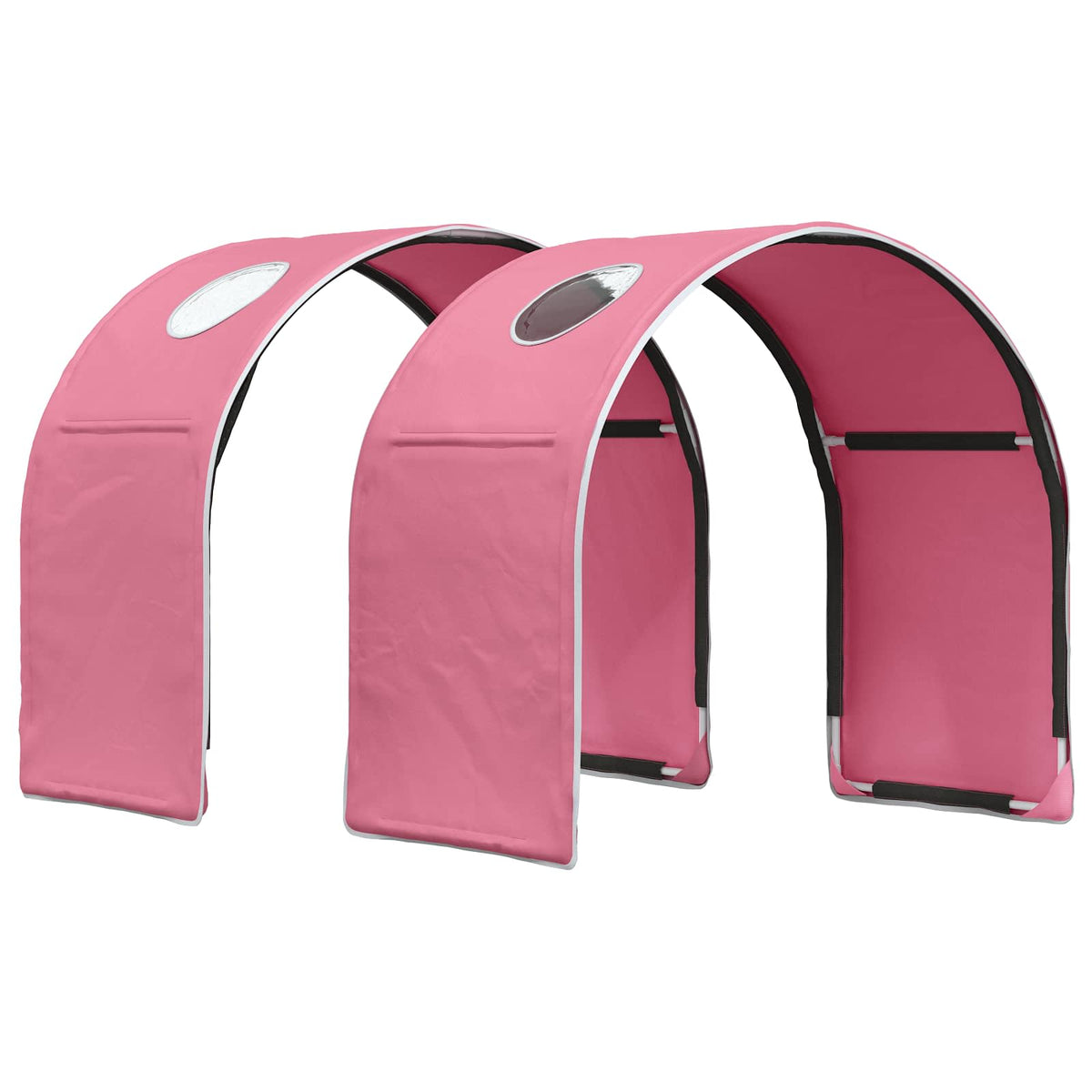 Bed with Tunnel 3 pcs Sonoma Oak and Pink Engineered Wood