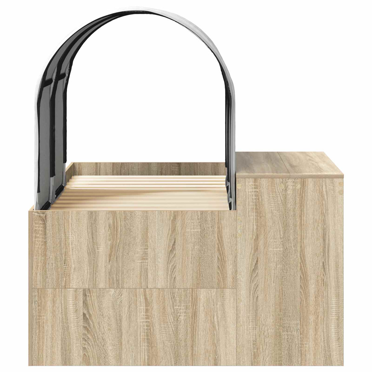 Bed with Tunnel 3 pcs Sonoma Oak and White Engineered Wood