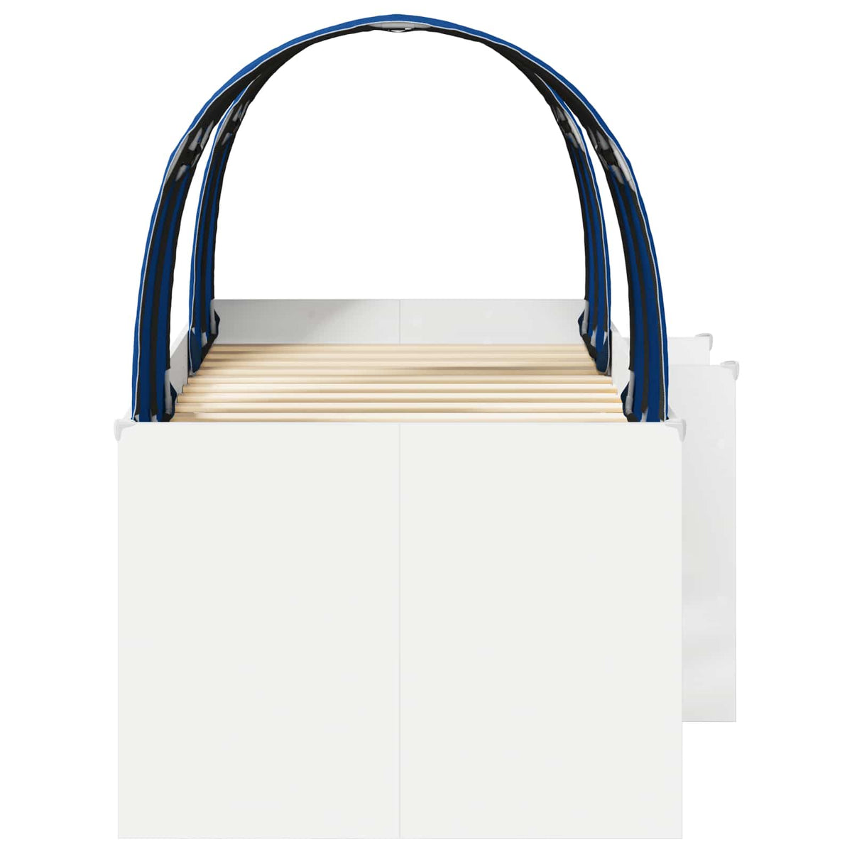 Bed with Tunnel 4 pcs White and Blue Engineered Wood