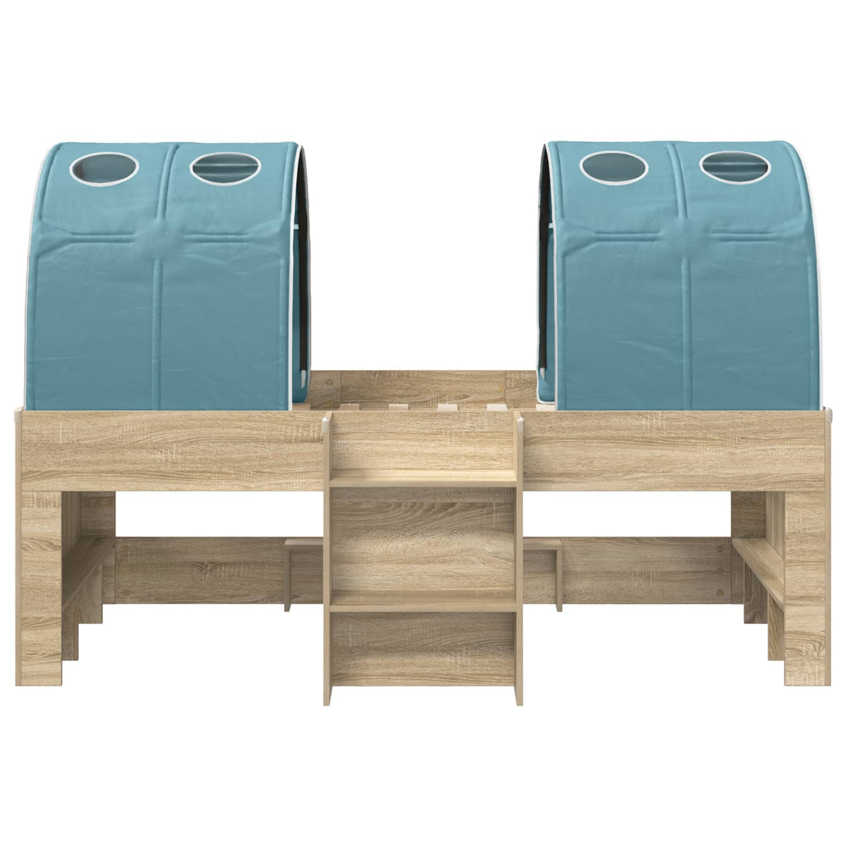 Kids'High Bed Frame with Tunnel 3 pcs Engineered Wood