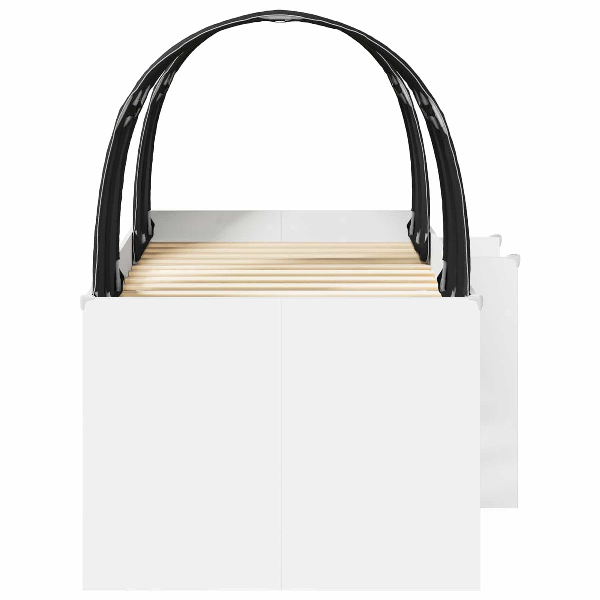 Bed with Tunnel 3 pcs White and Black Engineered Wood