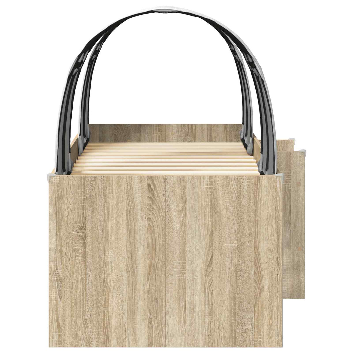 Bed with Tunnel 3 pcs Sonoma and White Engineered Wood