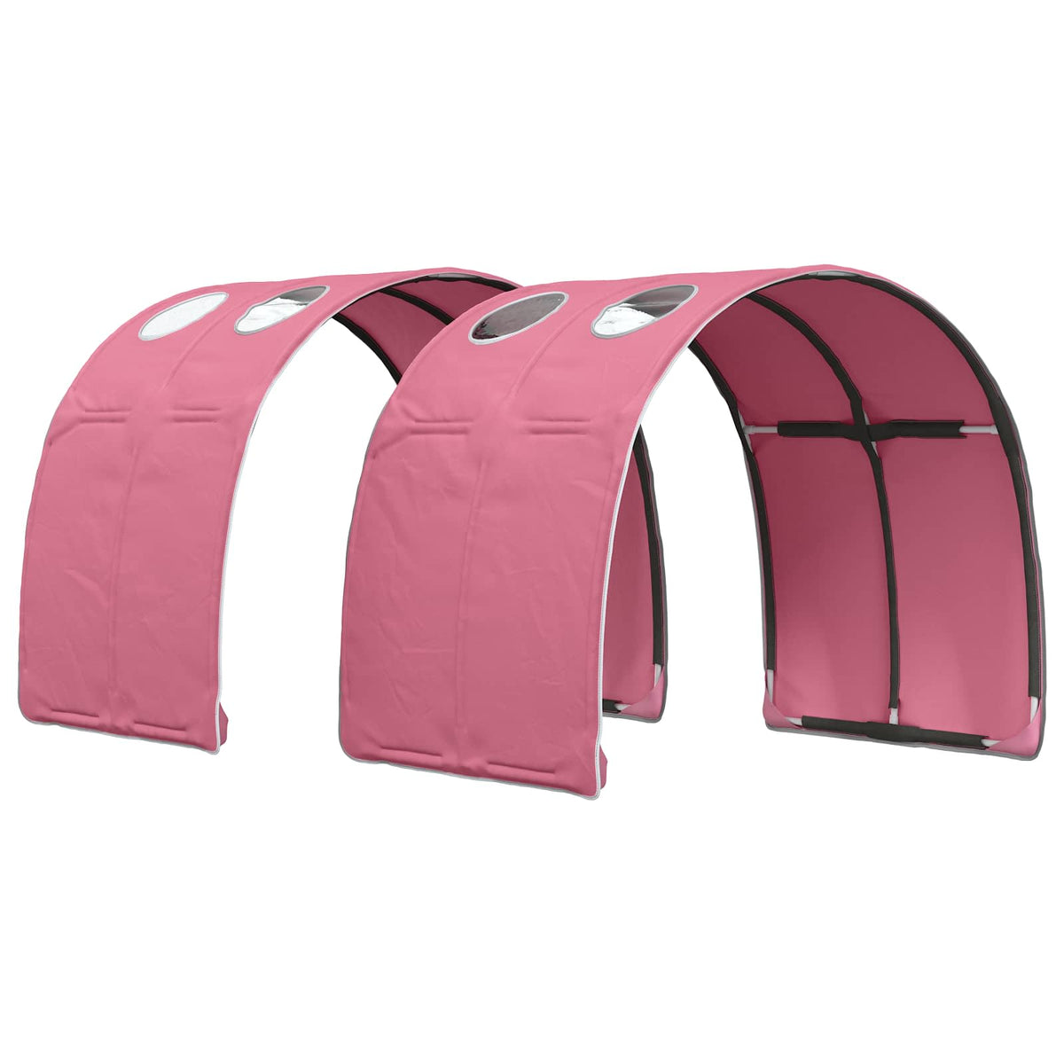 Bed with Tunnel 3 pcs Sonoma Oak and Pink Engineered Wood