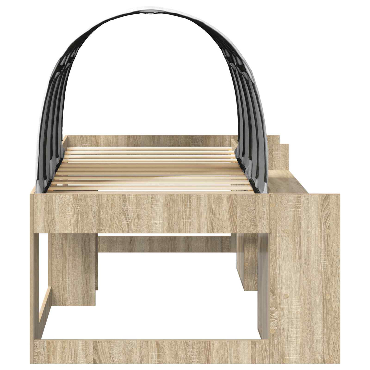 Bed with Tunnel 3 pcs Sonoma Oak and White Engineered Wood