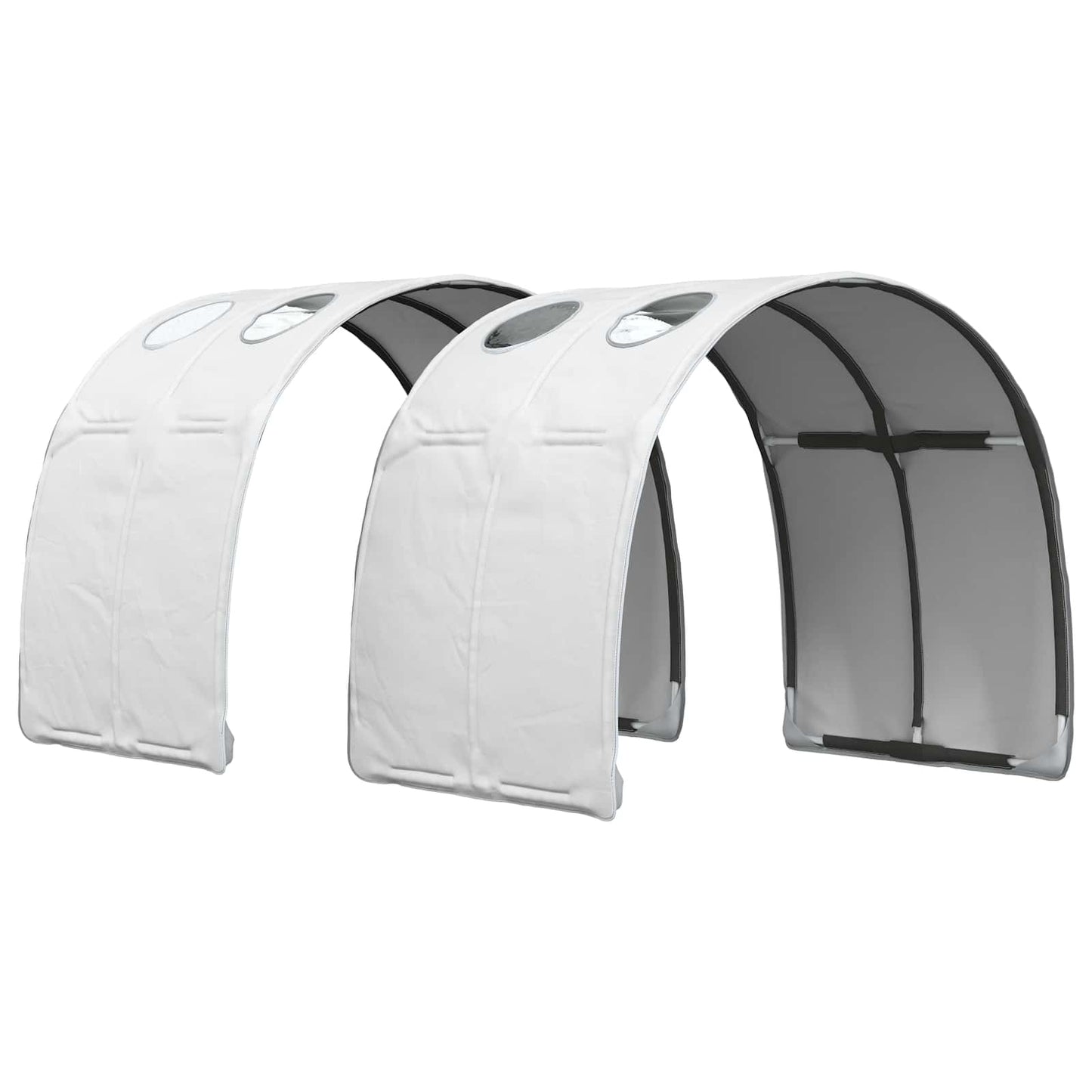 Bed Frame with Tunnel with Shelf 3 pcs White Engineered Wood