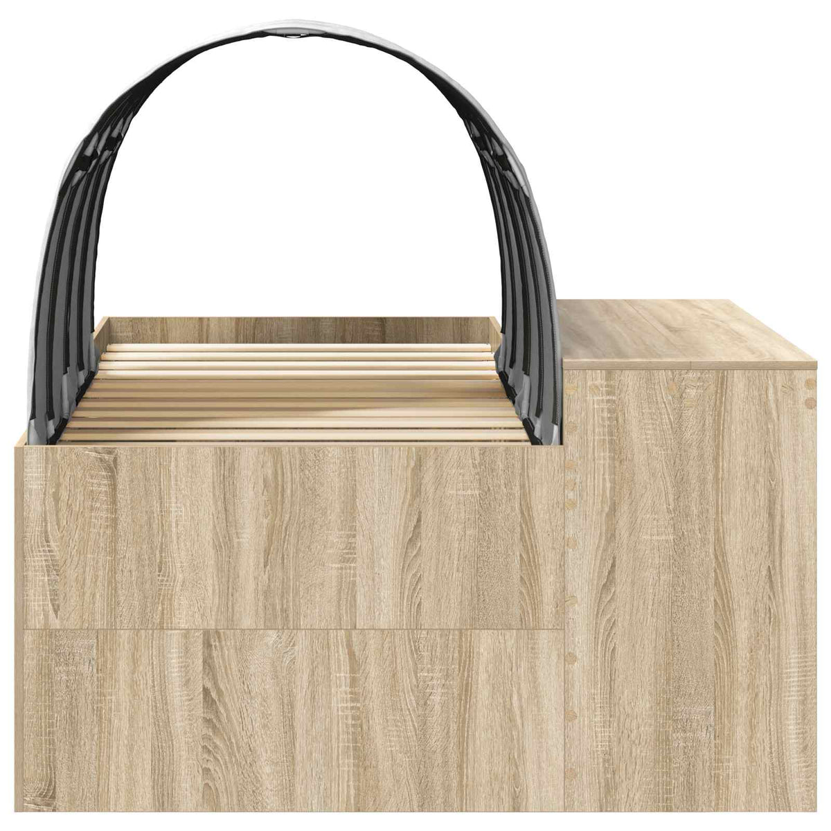 Bed with Tunnel 3 pcs Sonoma Oak and White Engineered Wood