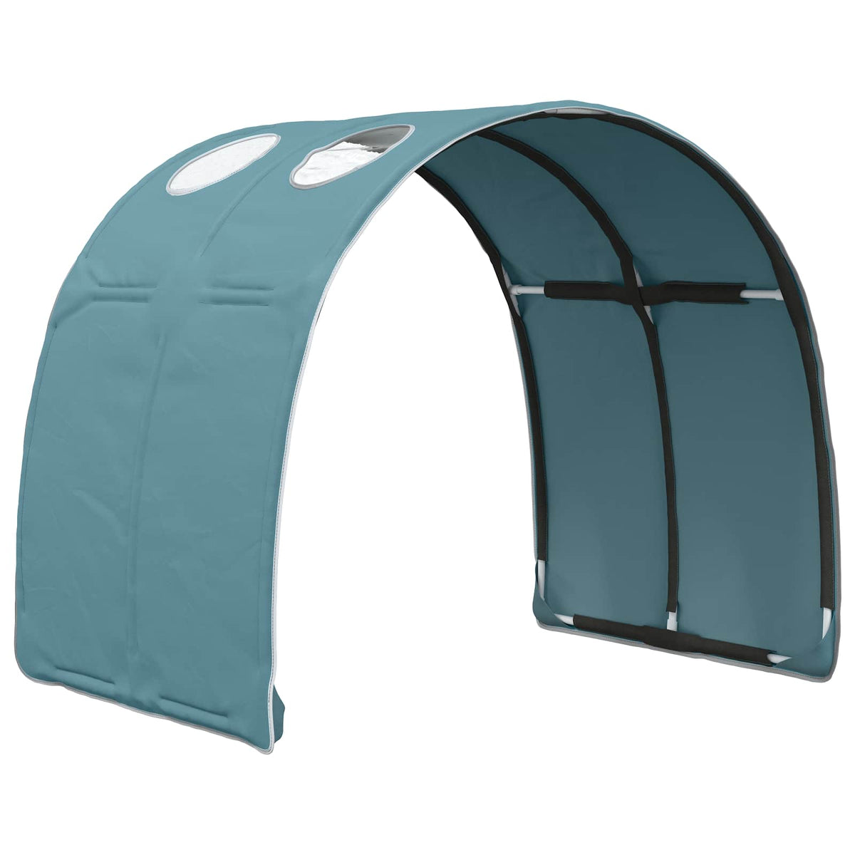 Bed with Tunnel 3 pcs White and Light Blue 75 x 193 cm