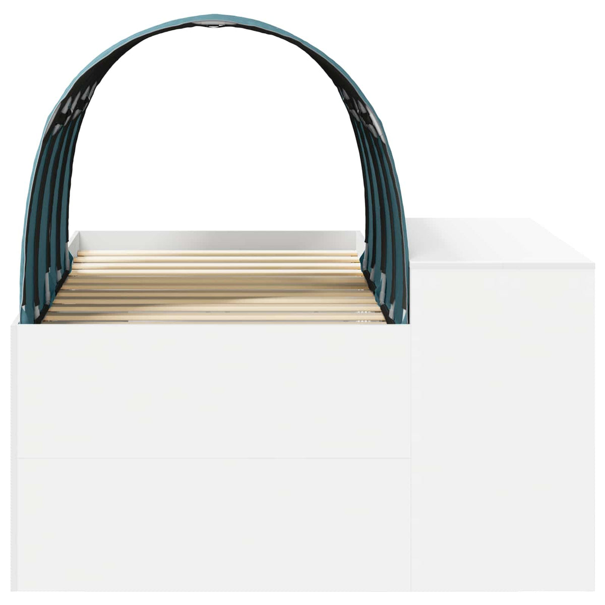 Bed with Tunnel 3 pcs White and Light Blue 75 x 193 cm