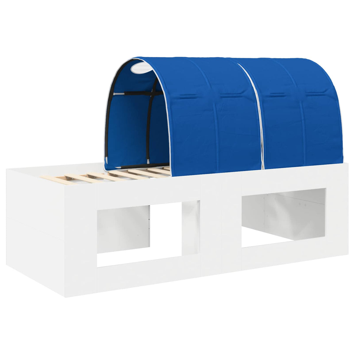 Bed with Tunnel 3 pcs White and Blue 75 x 193 cm