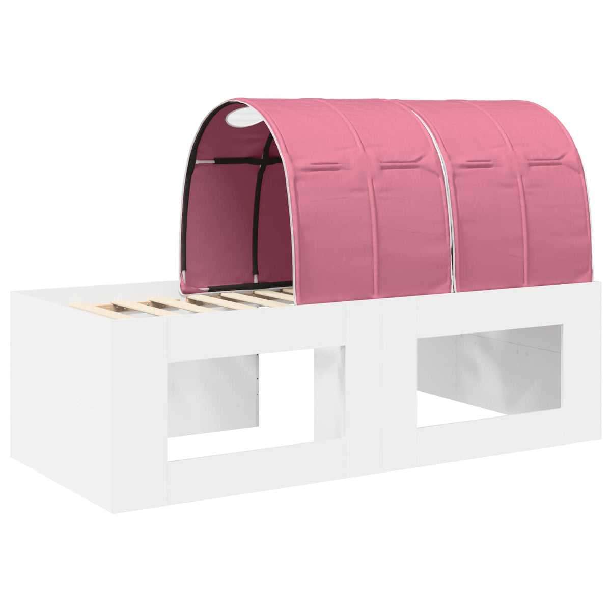 Bed with Tunnel 3 pcs White and Pink 75 x 193 cm