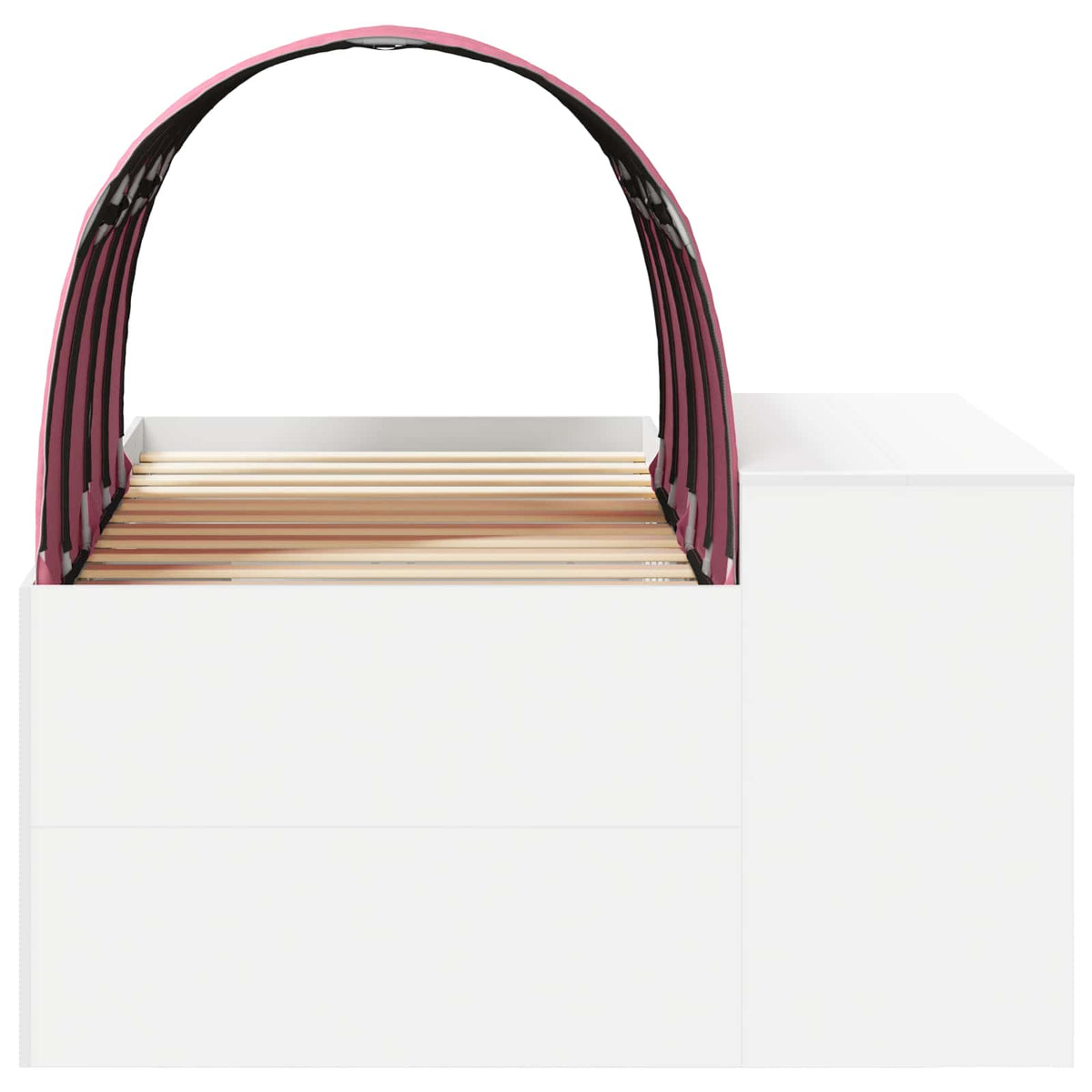 Bed with Tunnel 3 pcs White and Pink 75 x 193 cm