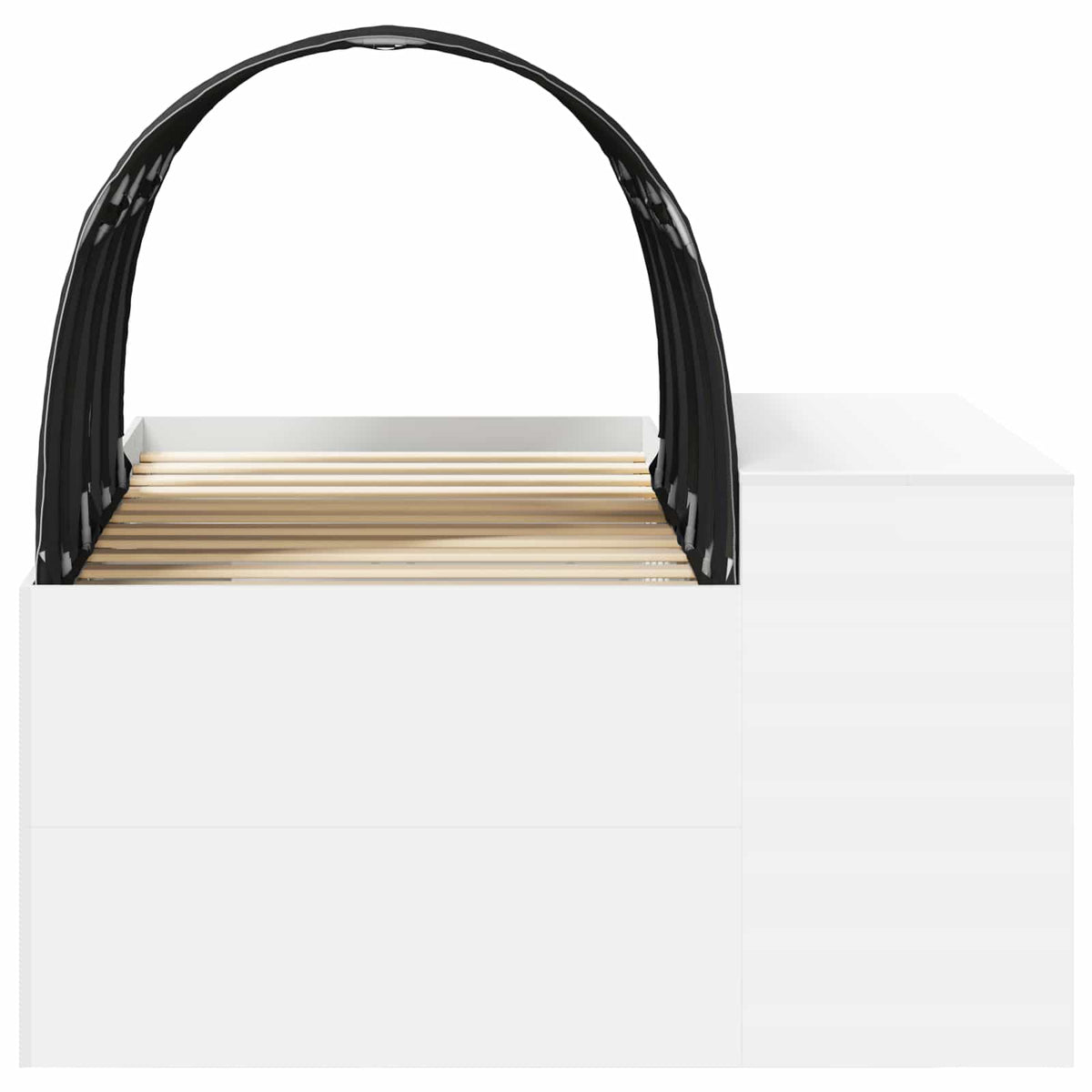 Bed with Tunnel 3 pcs White and Black 75 x 193 cm