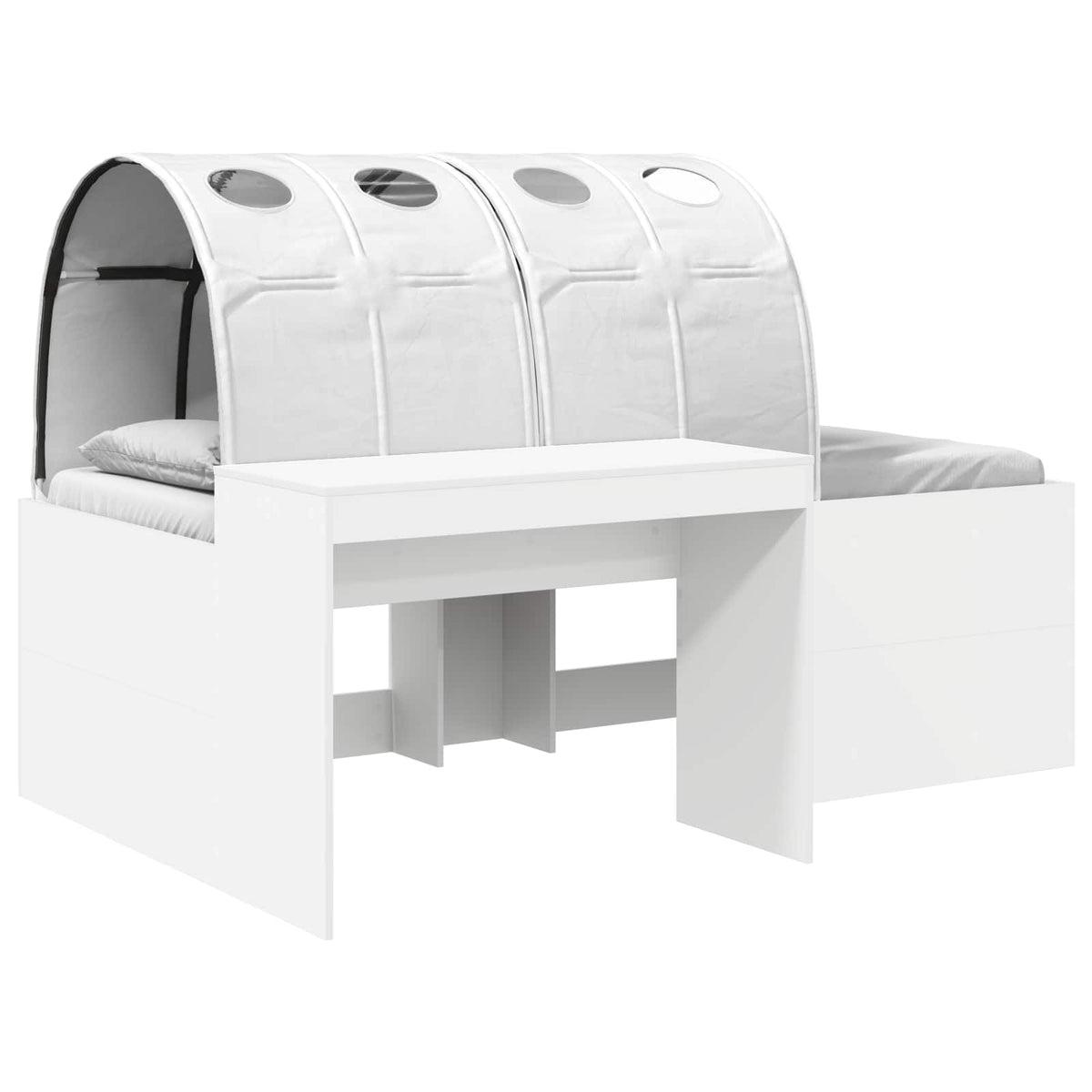 Bed with Tunnel 3 pcs White 75 x 193 cm Engineered Wood