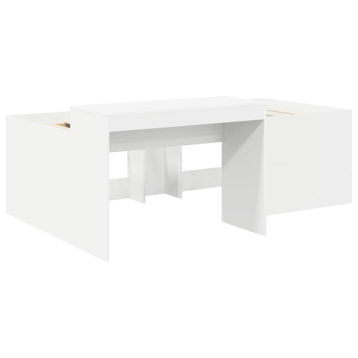 Bed with Tunnel 3 pcs White 75 x 193 cm Engineered Wood