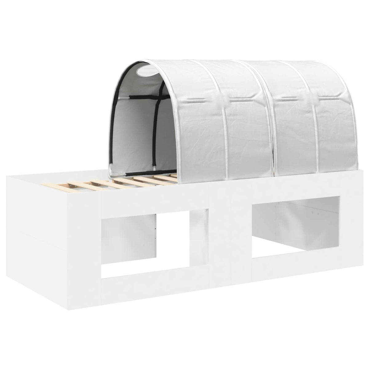 Bed with Tunnel 3 pcs White 75 x 193 cm Engineered Wood