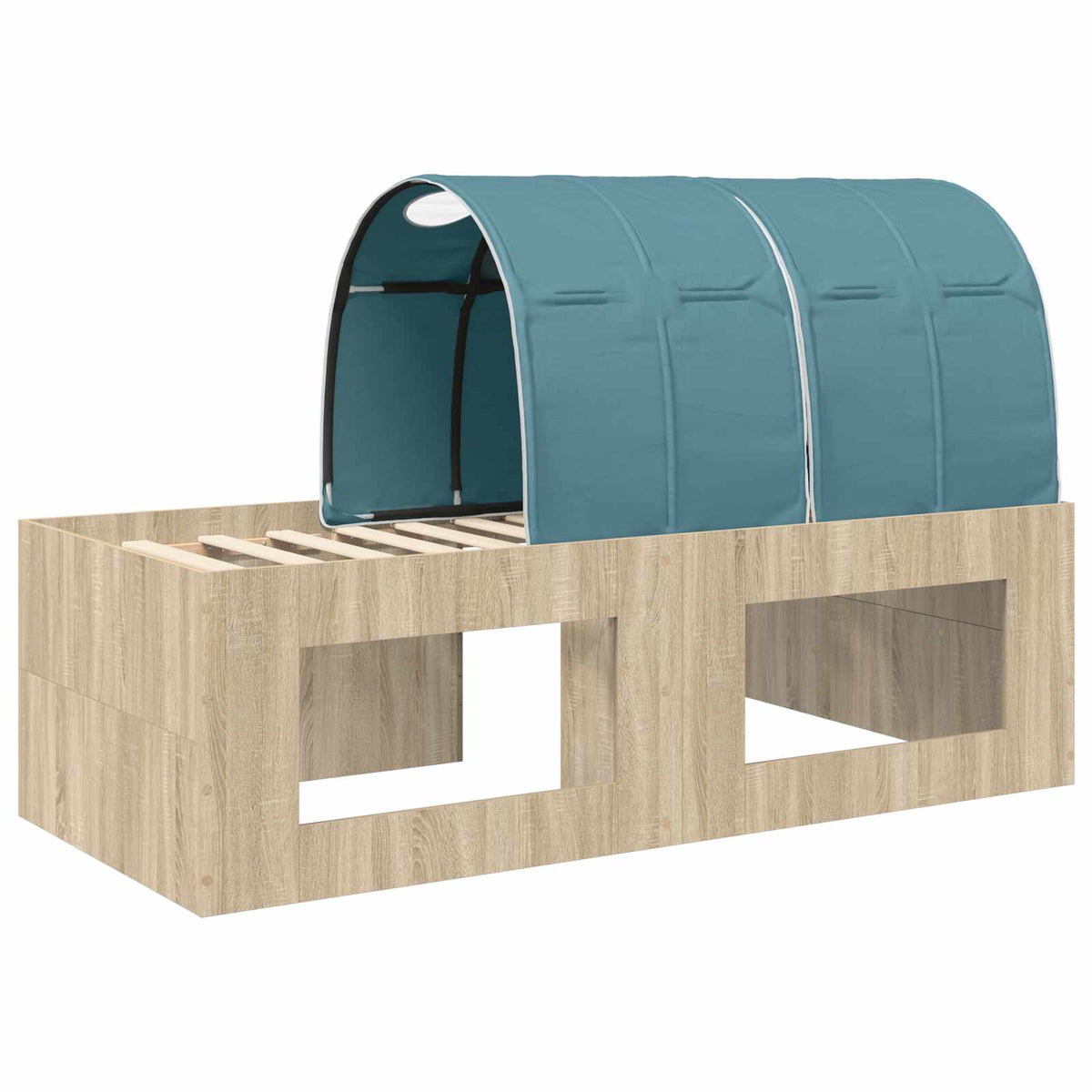 Bed with Tunnel 3 pcs Artisian Oak and Light Blue