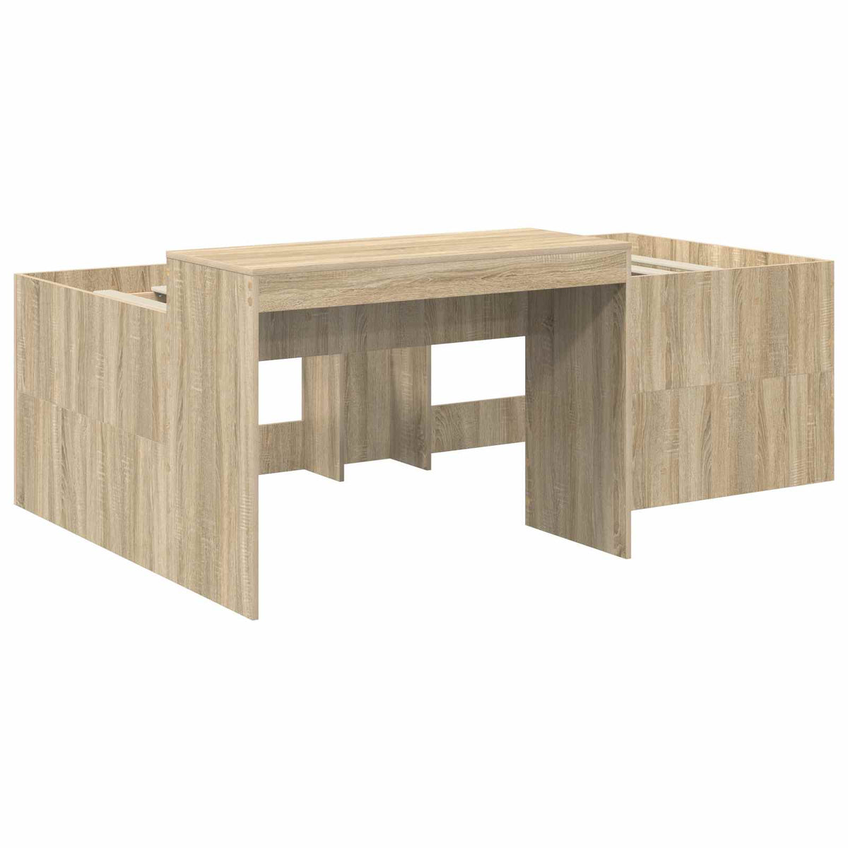 Bed with Tunnel 3 pcs Artisian Oak and Blue Engineered Wood
