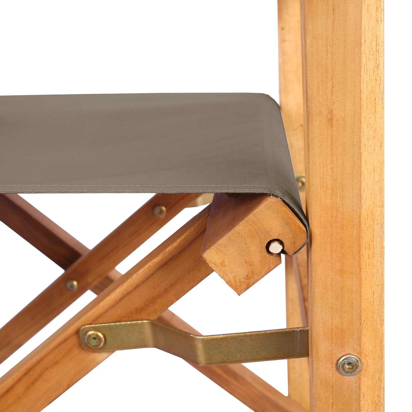 Dining Chair Brown and Taupe 56 x 54 x 87 cm Solid Teak Wood