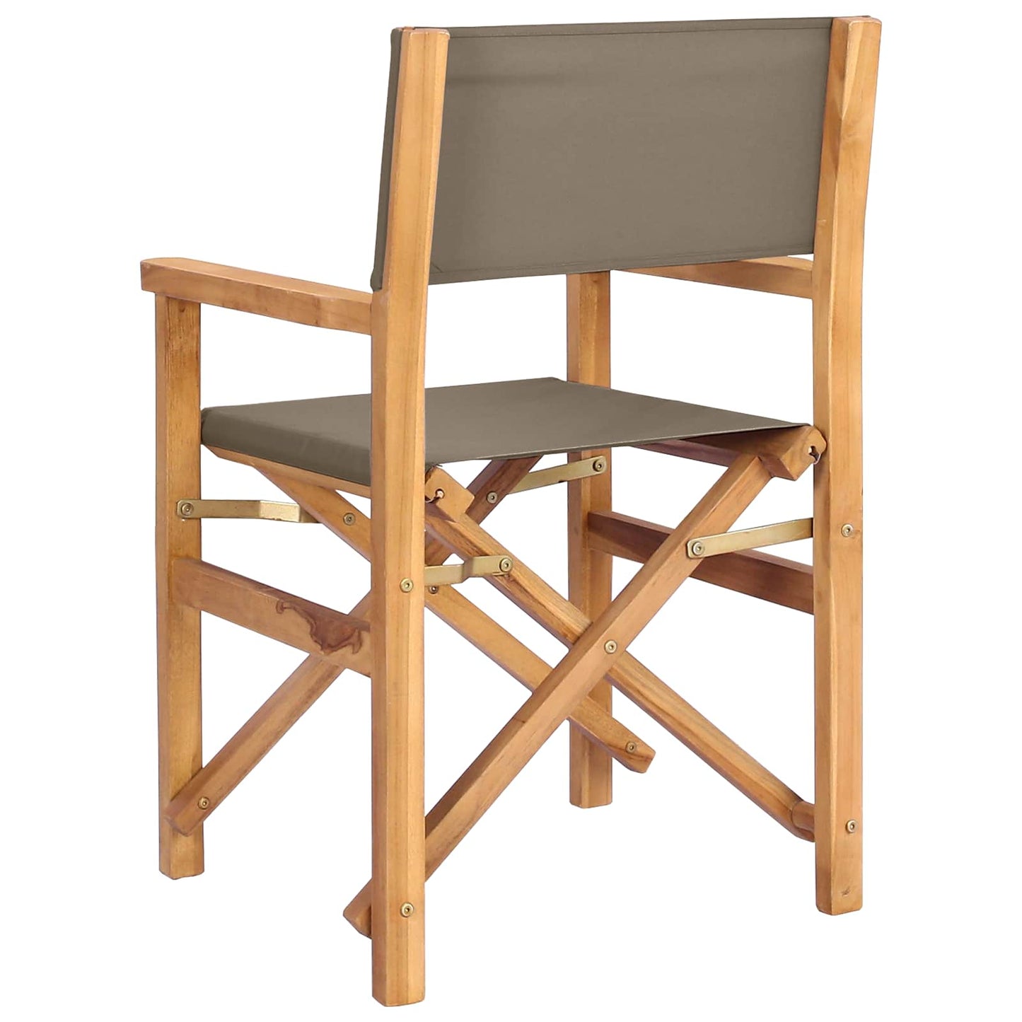 Dining Chair Brown and Taupe 56 x 54 x 87 cm Solid Teak Wood