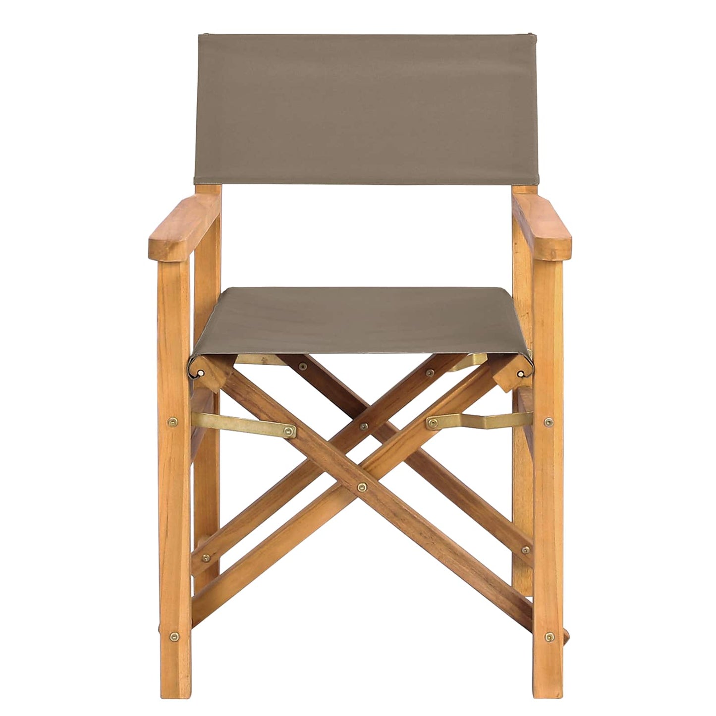 Dining Chair Brown and Taupe 56 x 54 x 87 cm Solid Teak Wood