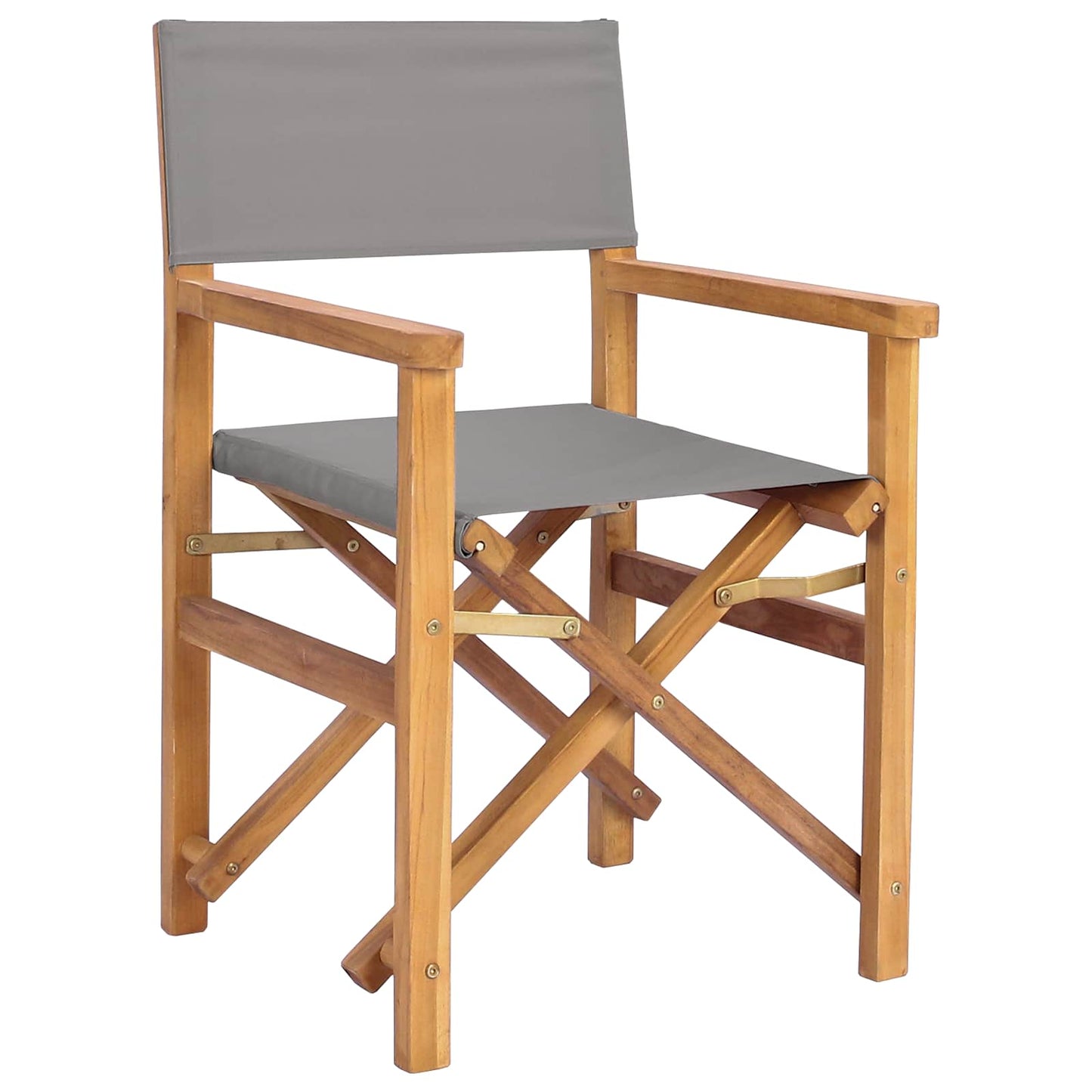Dining Chair Folding Brown and Light Grey 56 x 54 x 87 cm
