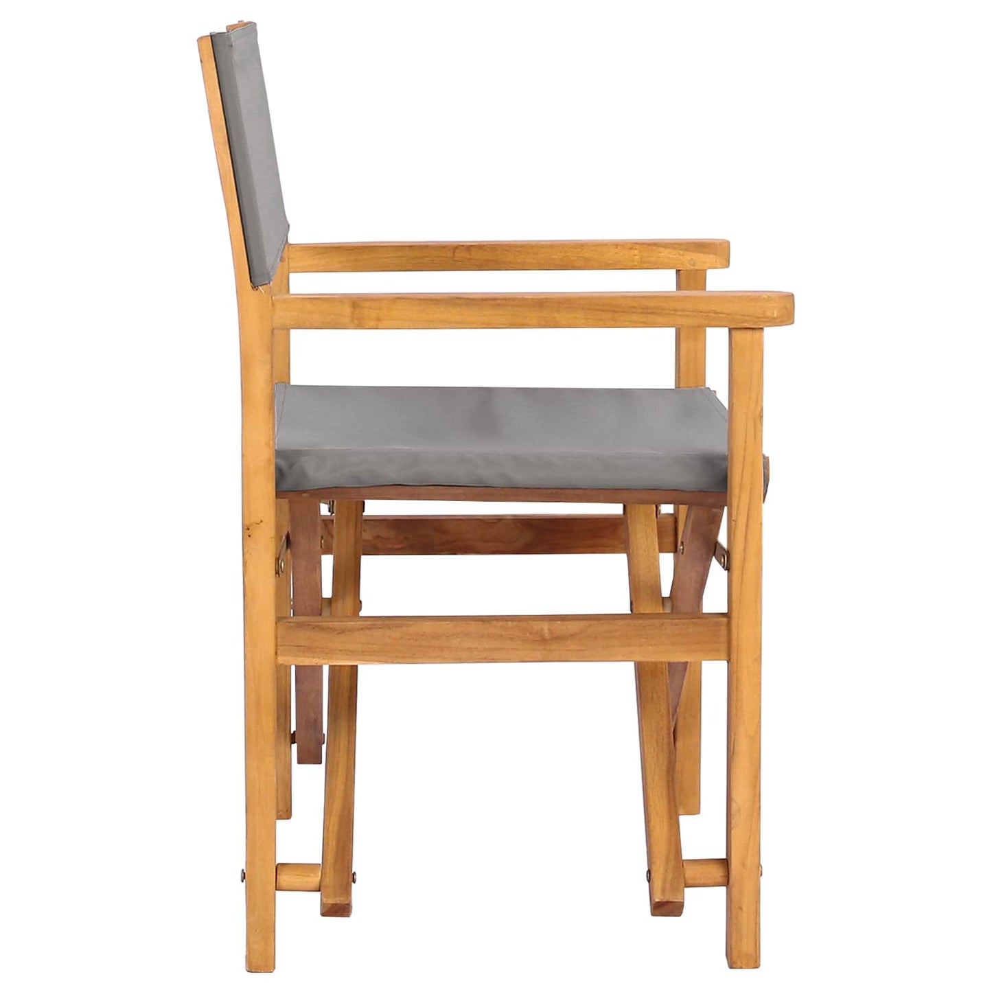 Dining Chair Folding Brown and Light Grey 56 x 54 x 87 cm