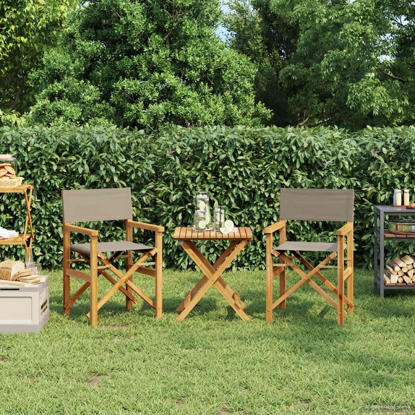 Dining Chair Folding 56 x 54 x 87 cm 100% Polyester Solid-Teak