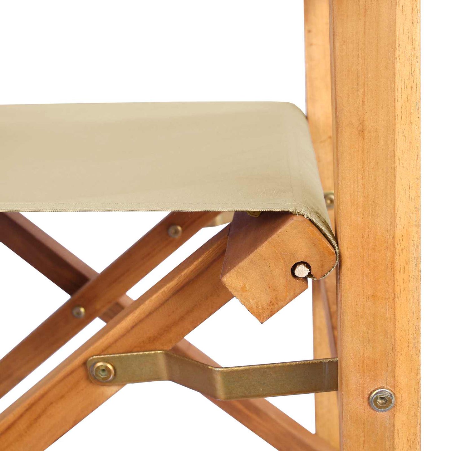 Dining Chair Brown and Beige 56 x 54 x 87 cm Solid Teak Wood