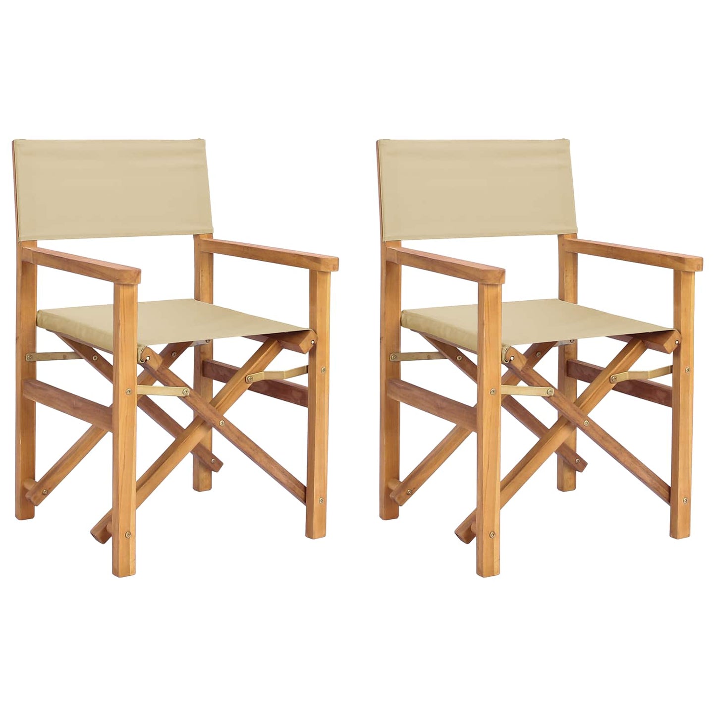 Dining Chair Brown and Beige 56 x 54 x 87 cm Solid Teak Wood